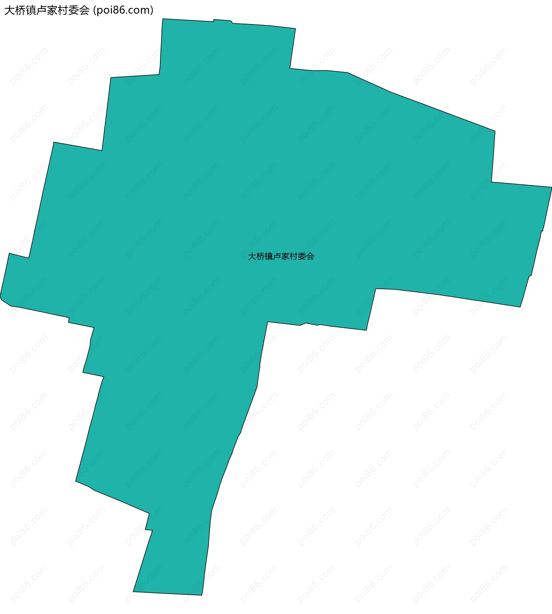 大桥镇卢家村委会边界地图