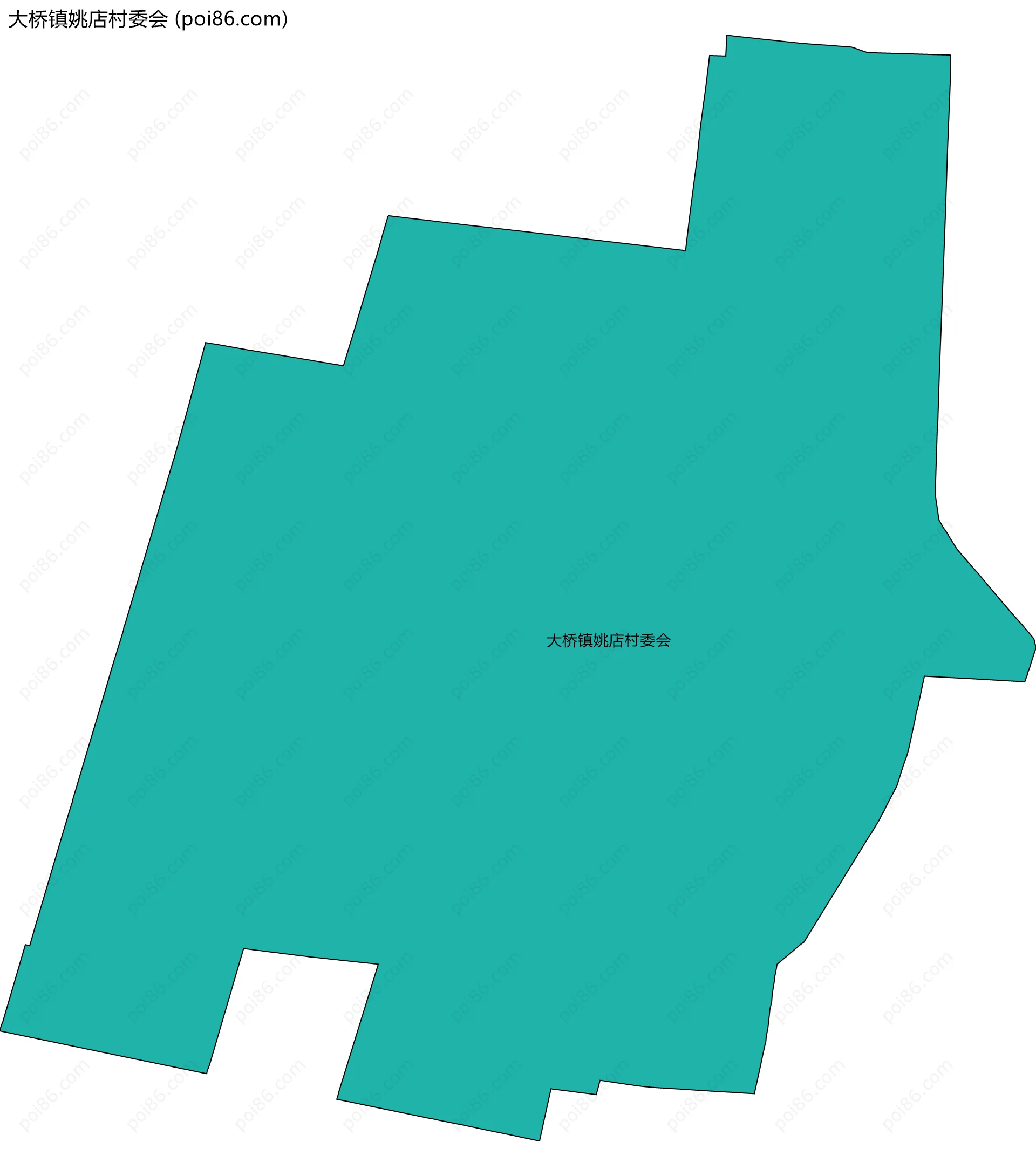 大桥镇姚店村委会边界地图