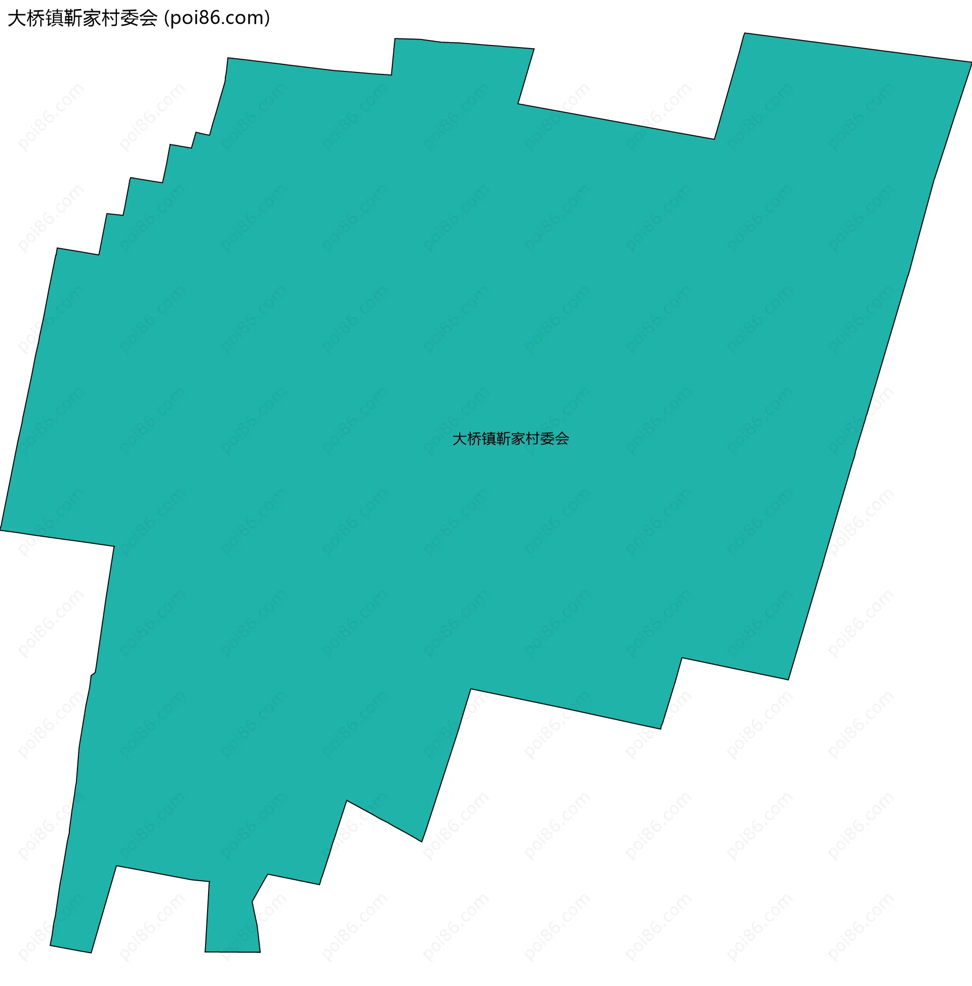 大桥镇靳家村委会边界地图