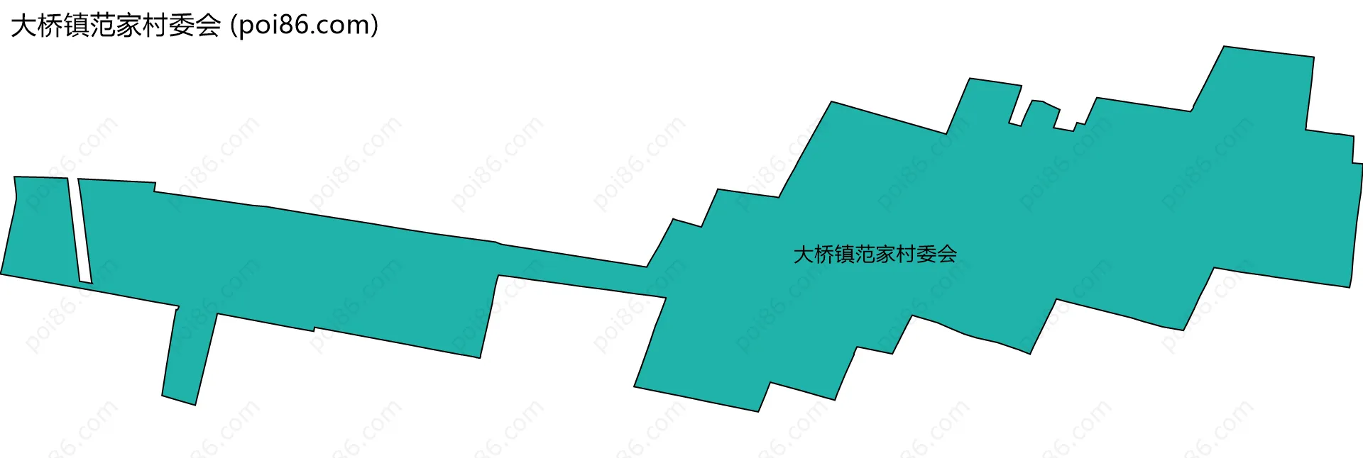 大桥镇范家村委会边界地图