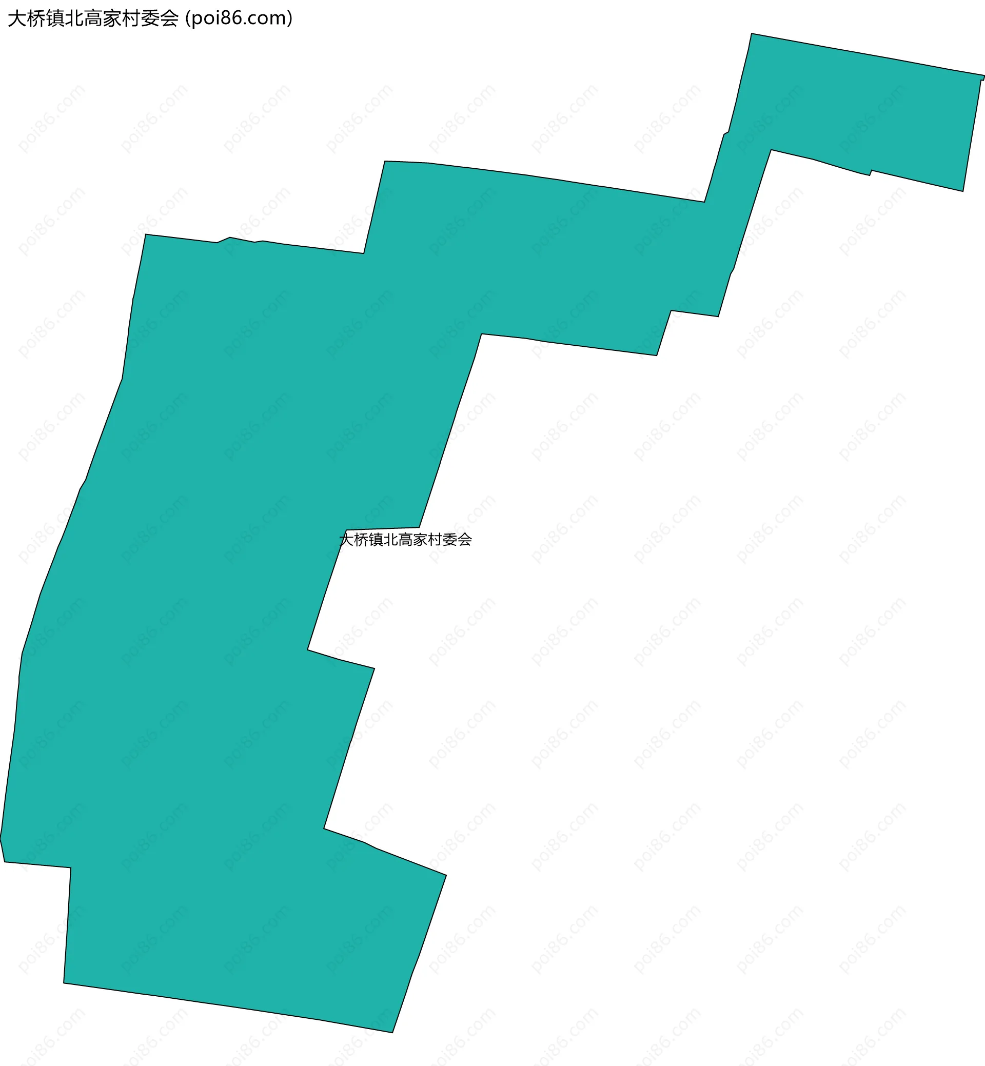 大桥镇北高家村委会边界地图