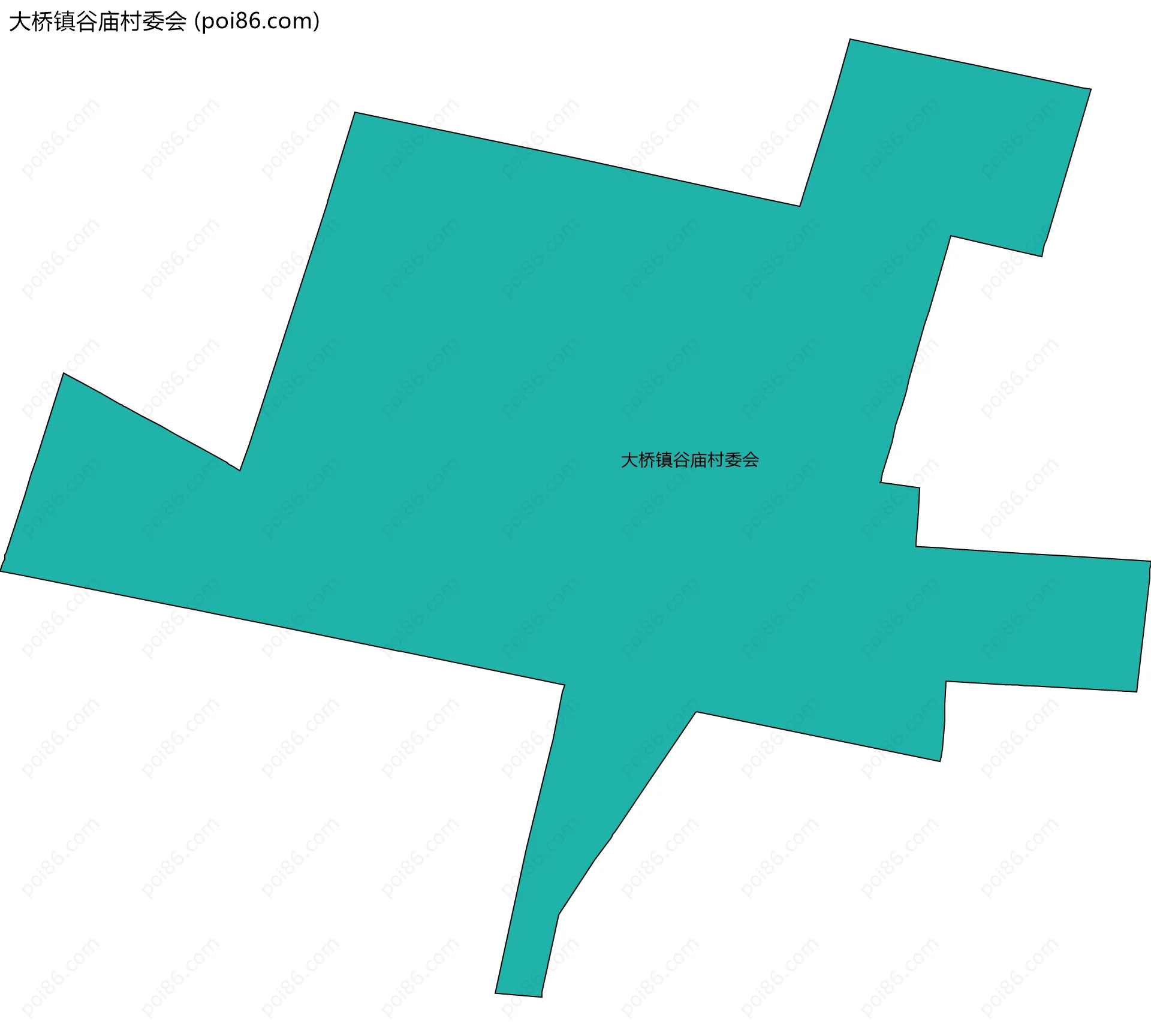 大桥镇谷庙村委会边界地图