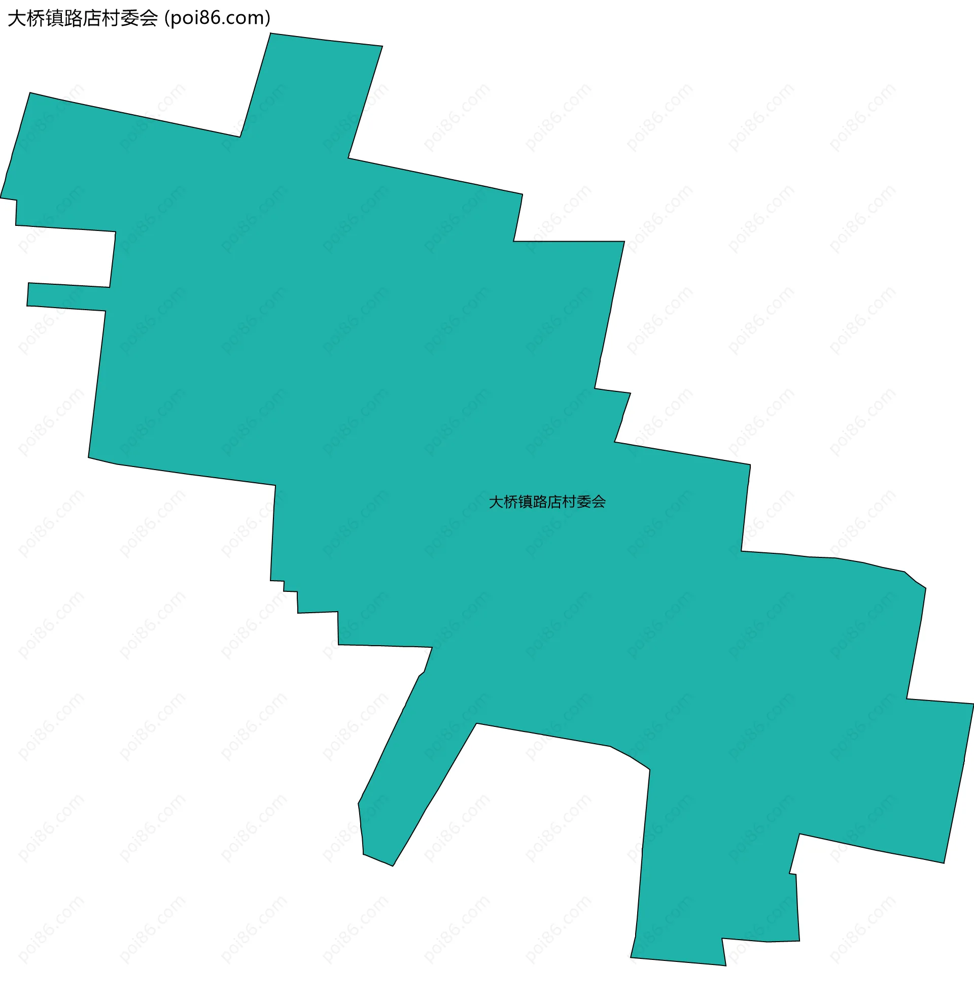 大桥镇路店村委会边界地图