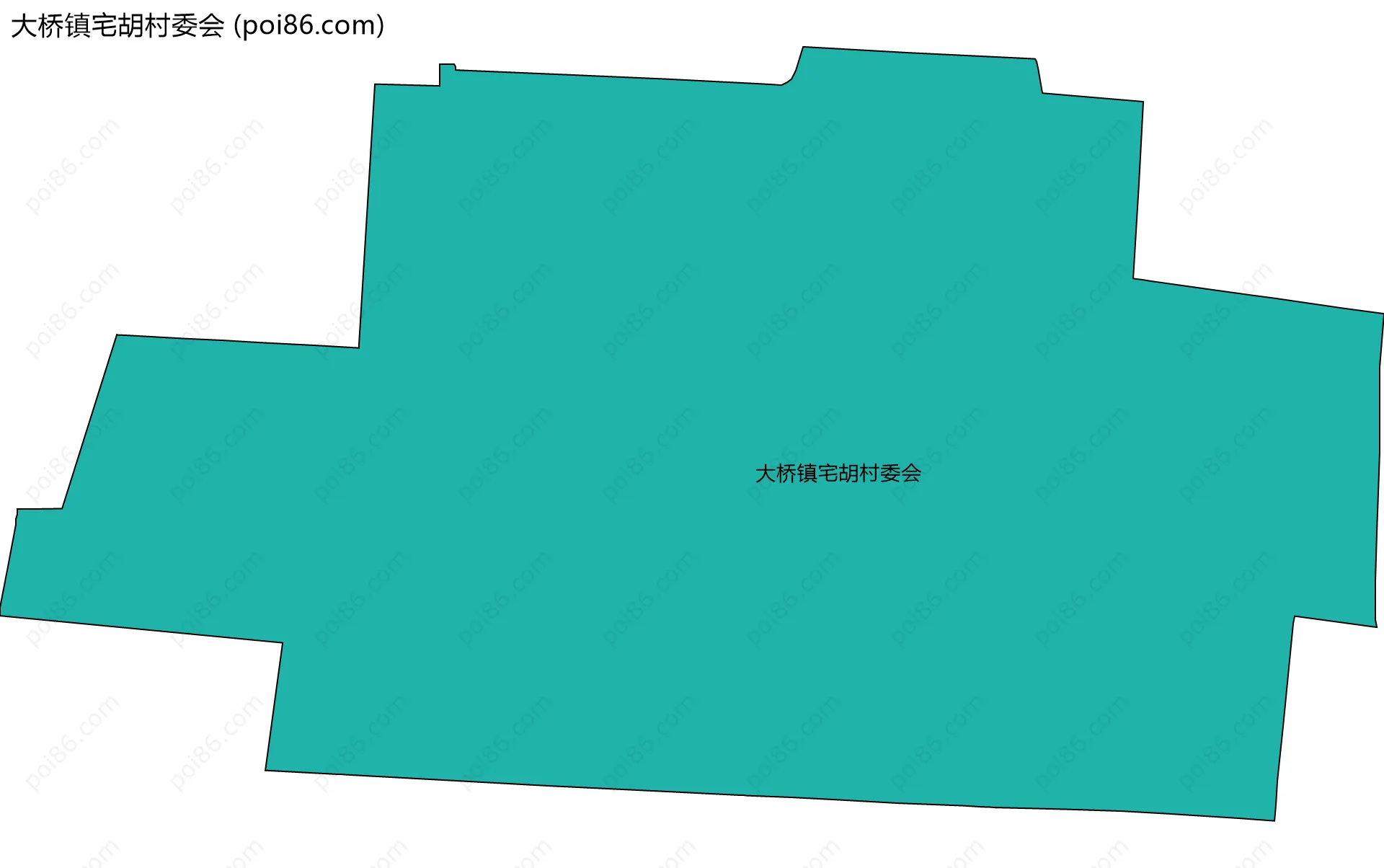大桥镇宅胡村委会边界地图