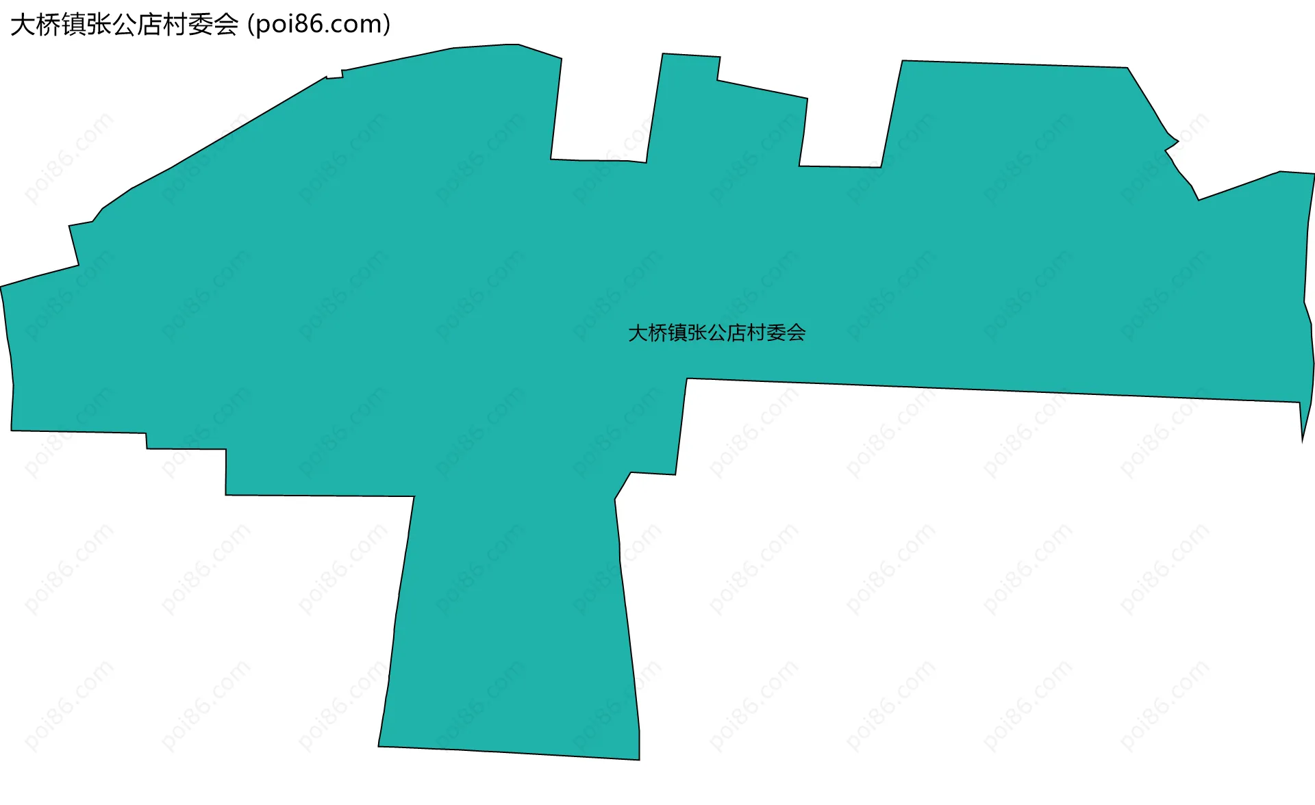 大桥镇张公店村委会边界地图