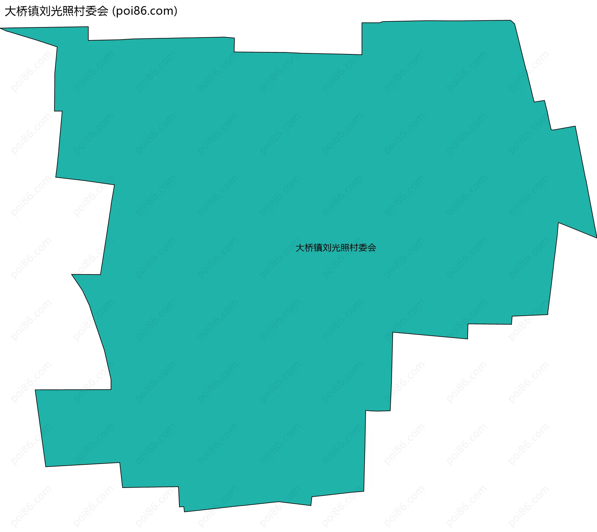 大桥镇刘光照村委会边界地图