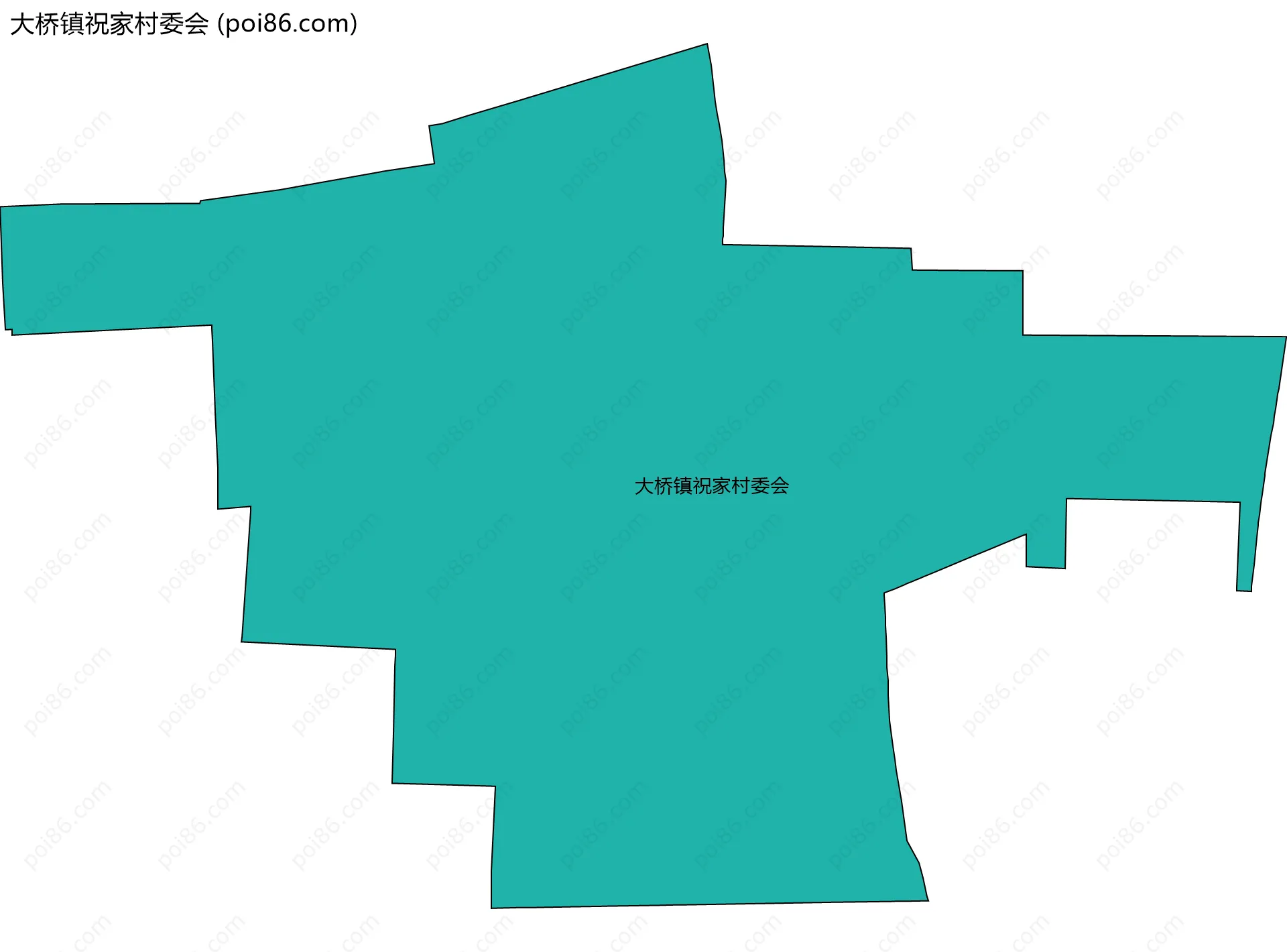 大桥镇祝家村委会边界地图