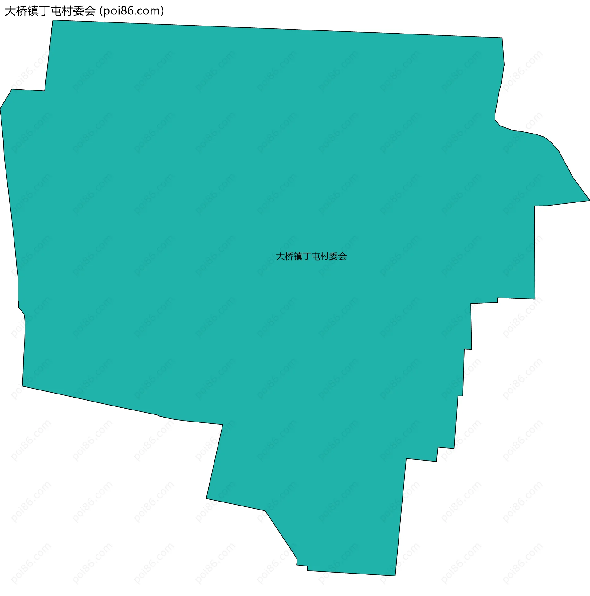 大桥镇丁屯村委会边界地图