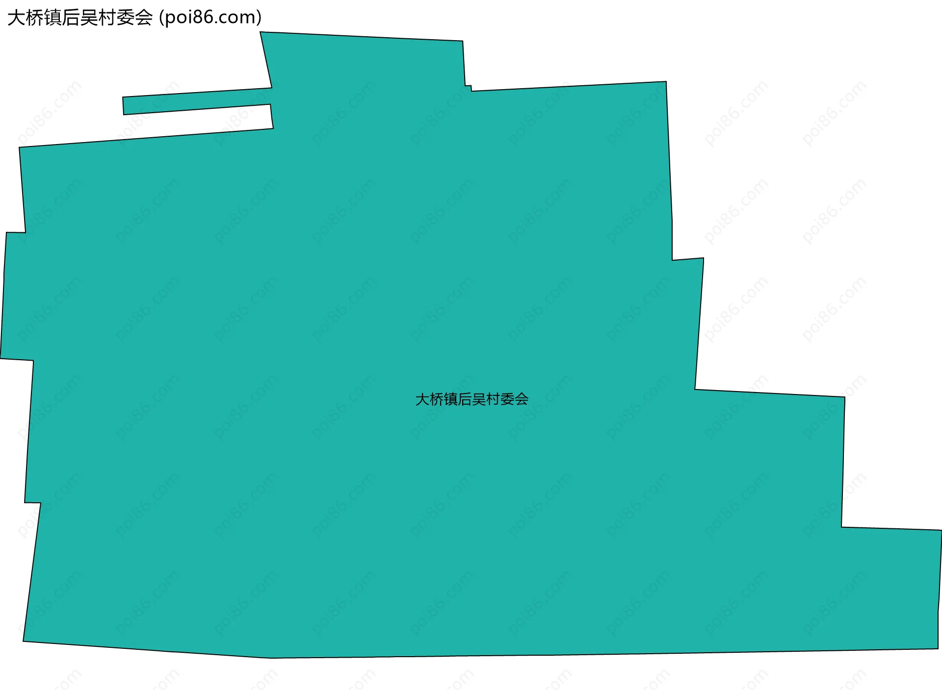 大桥镇后吴村委会边界地图