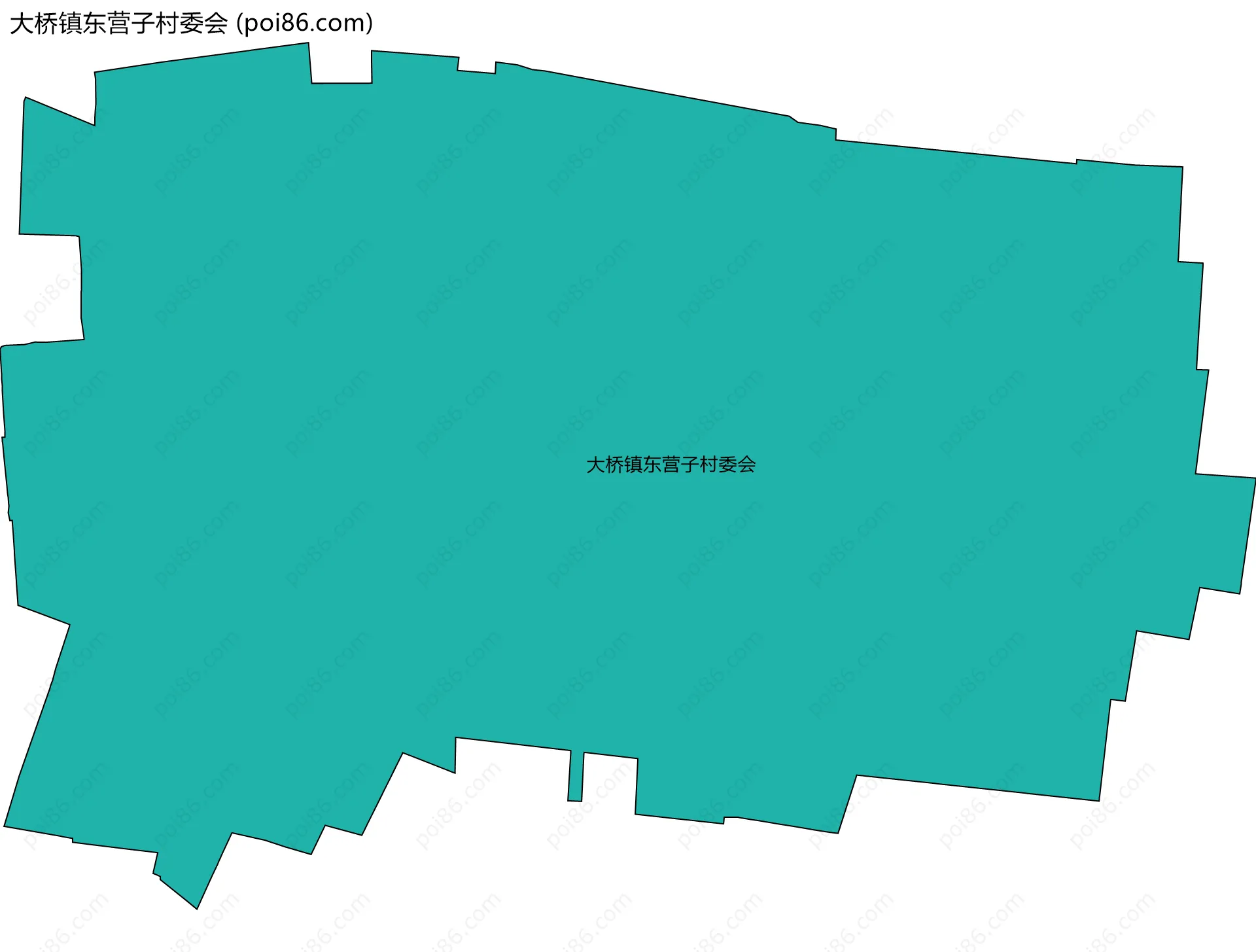 大桥镇东营子村委会边界地图
