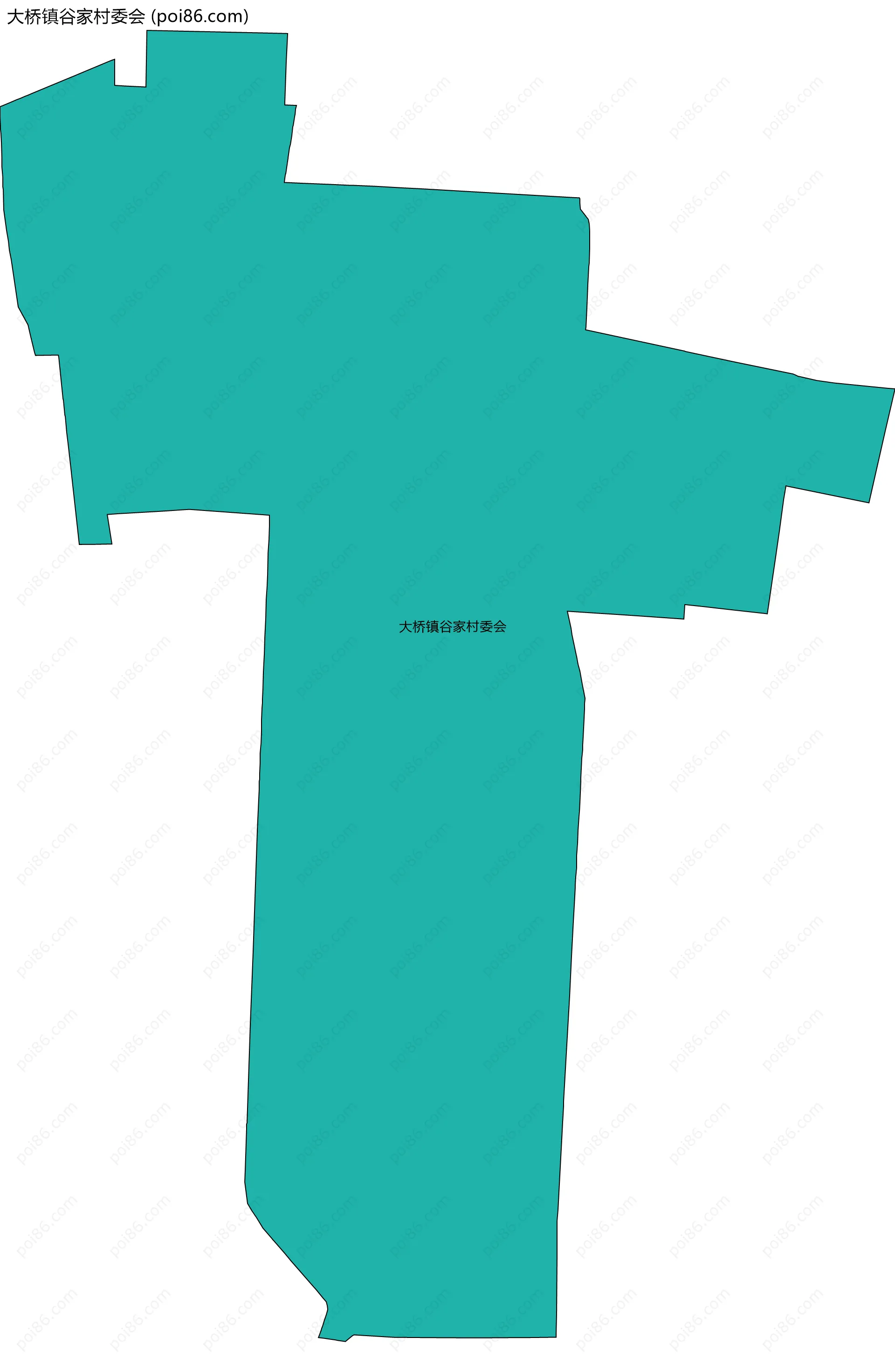 大桥镇谷家村委会边界地图