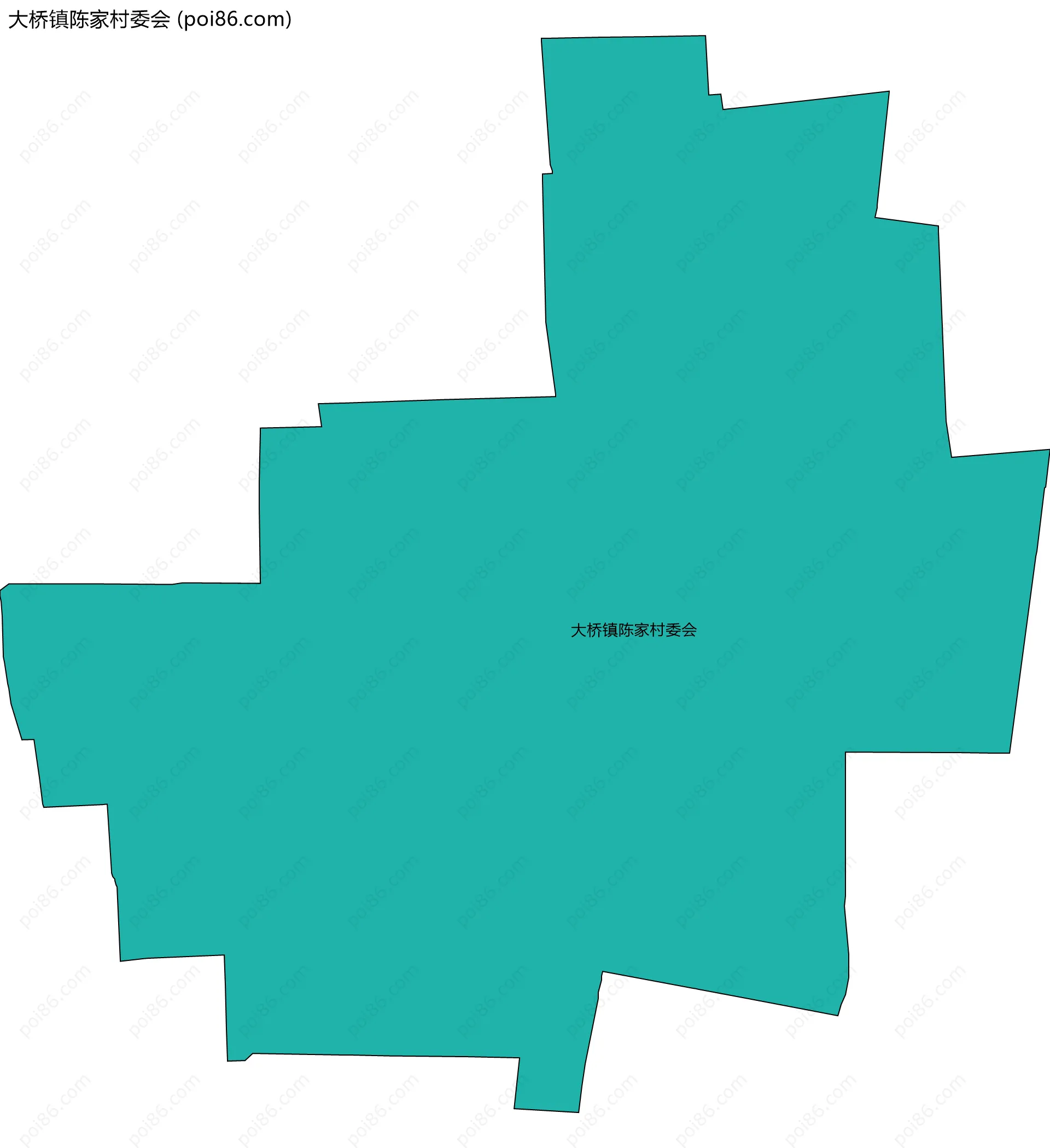 大桥镇陈家村委会边界地图