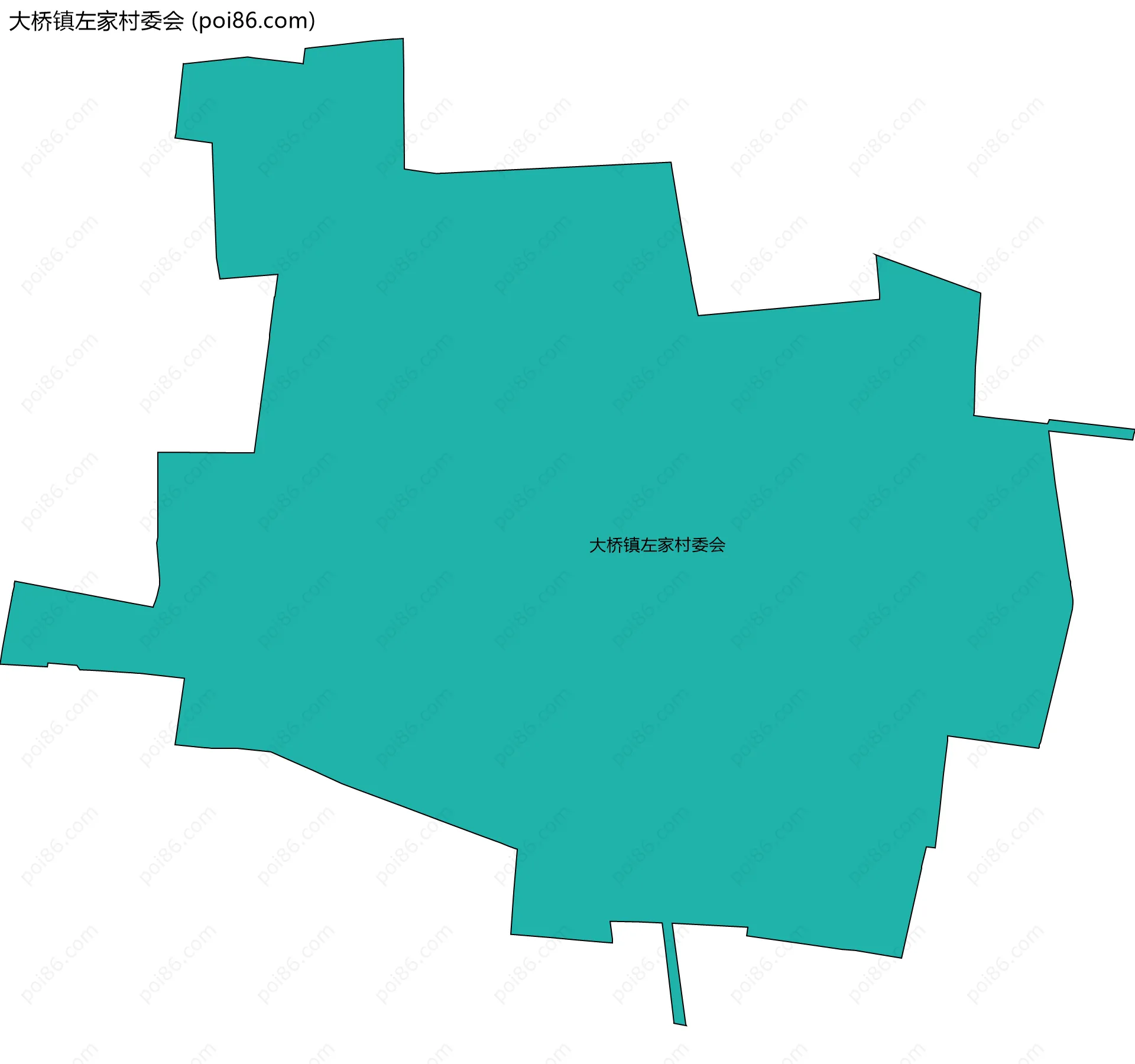 大桥镇左家村委会边界地图