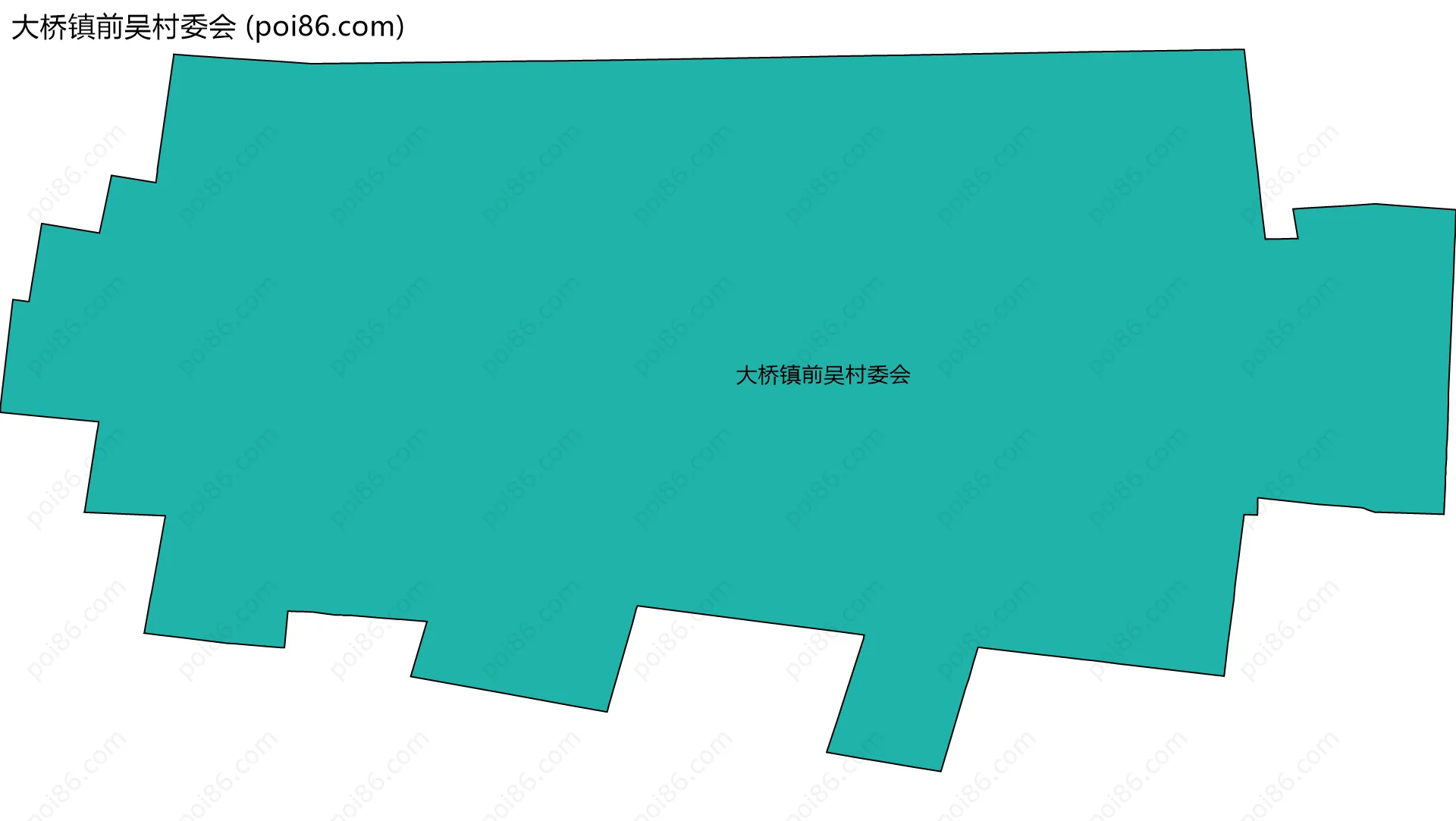 大桥镇前吴村委会边界地图