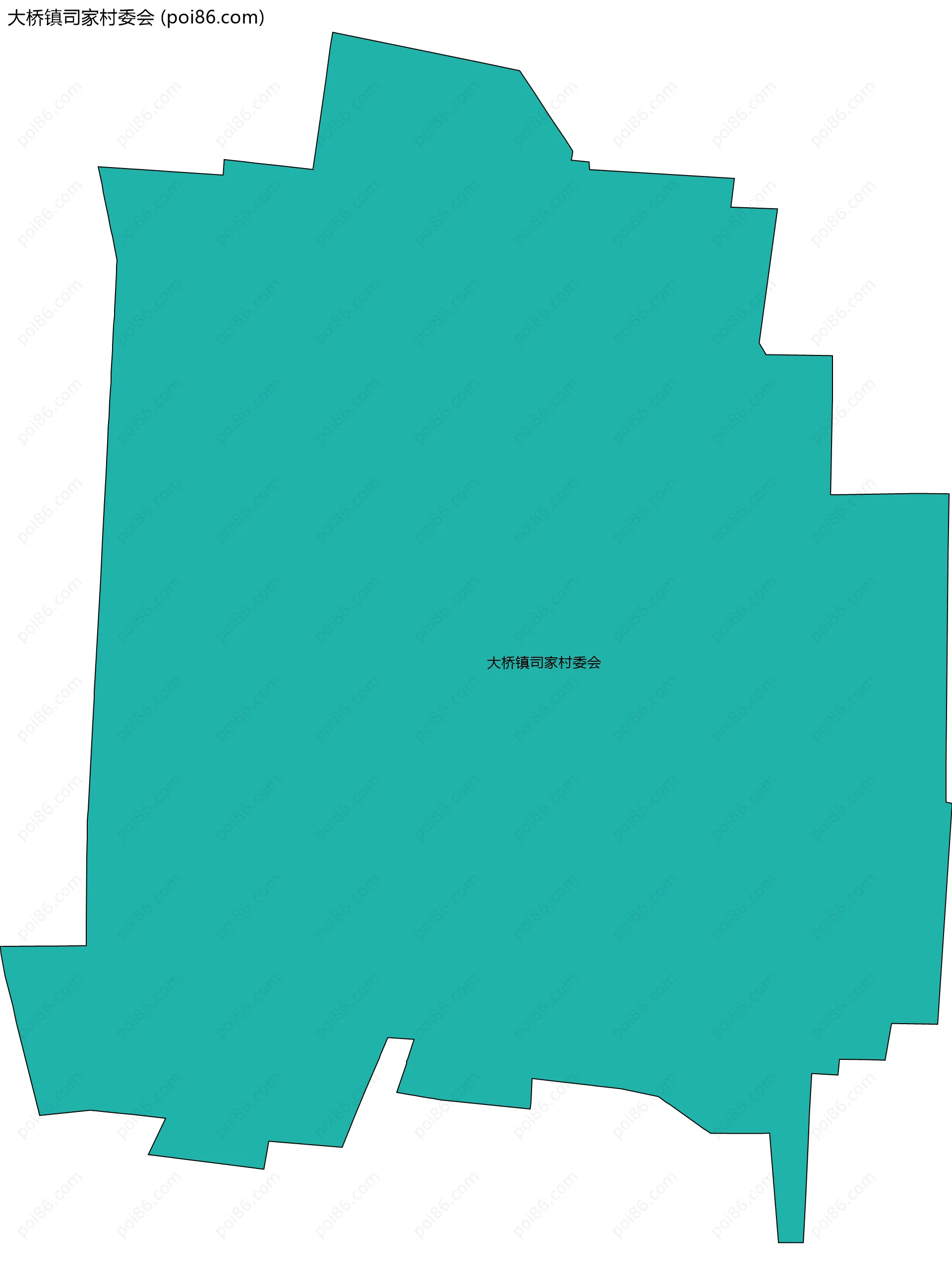 大桥镇司家村委会边界地图