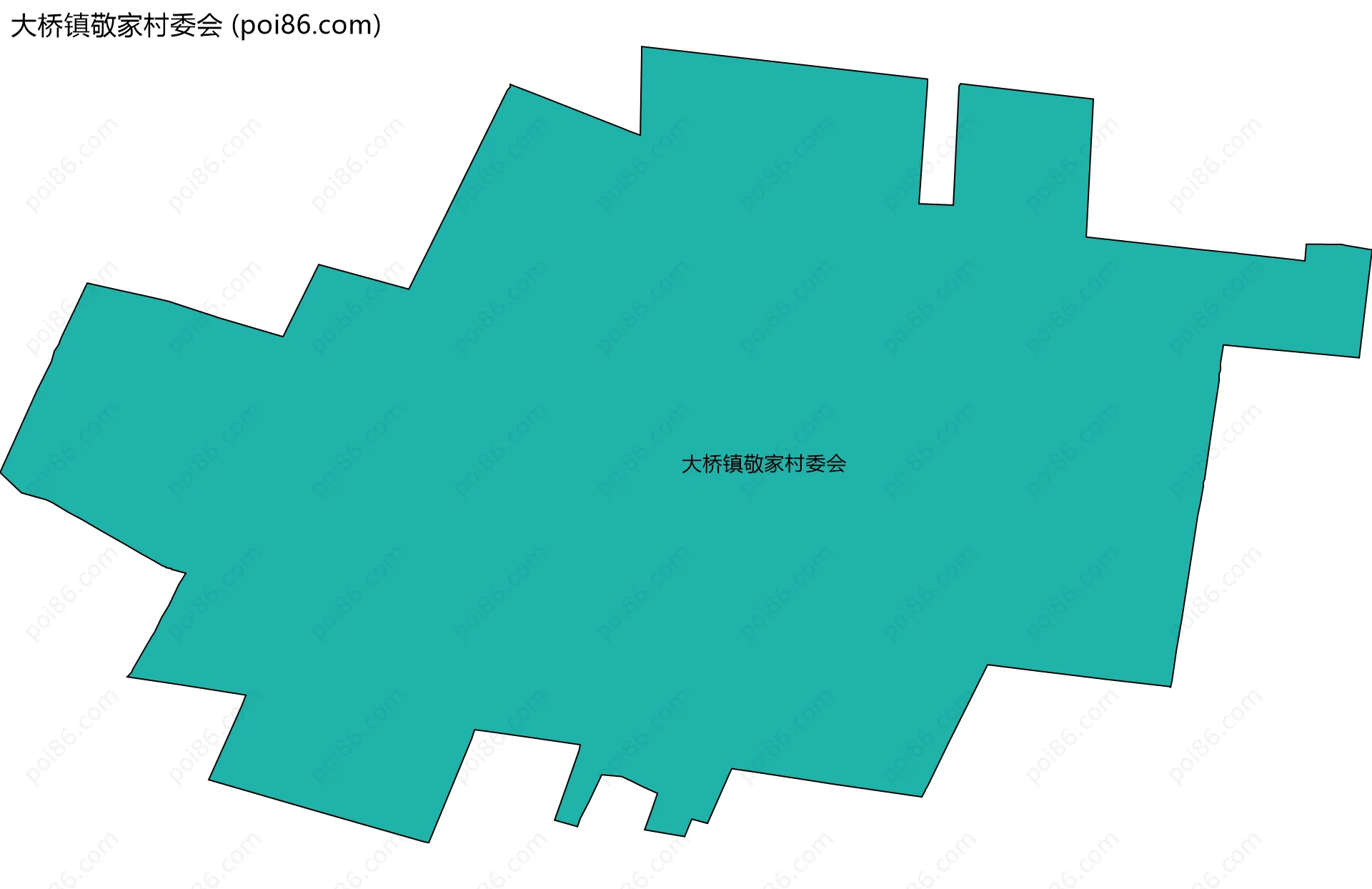 大桥镇敬家村委会边界地图