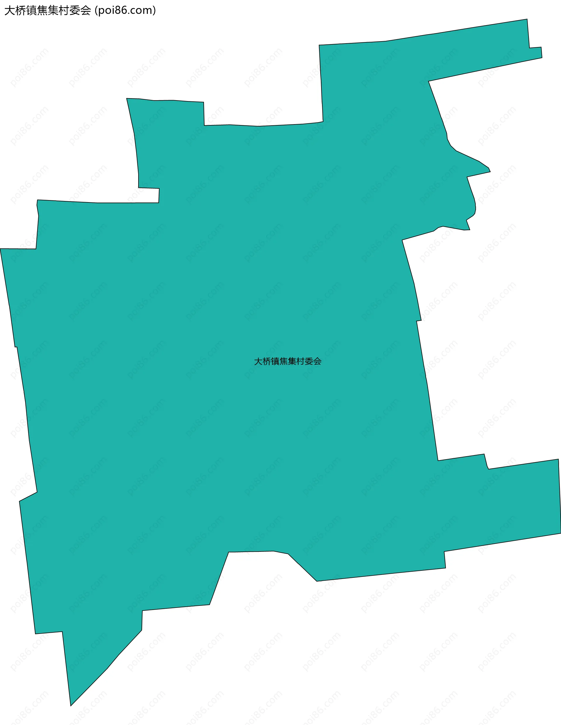 大桥镇焦集村委会边界地图