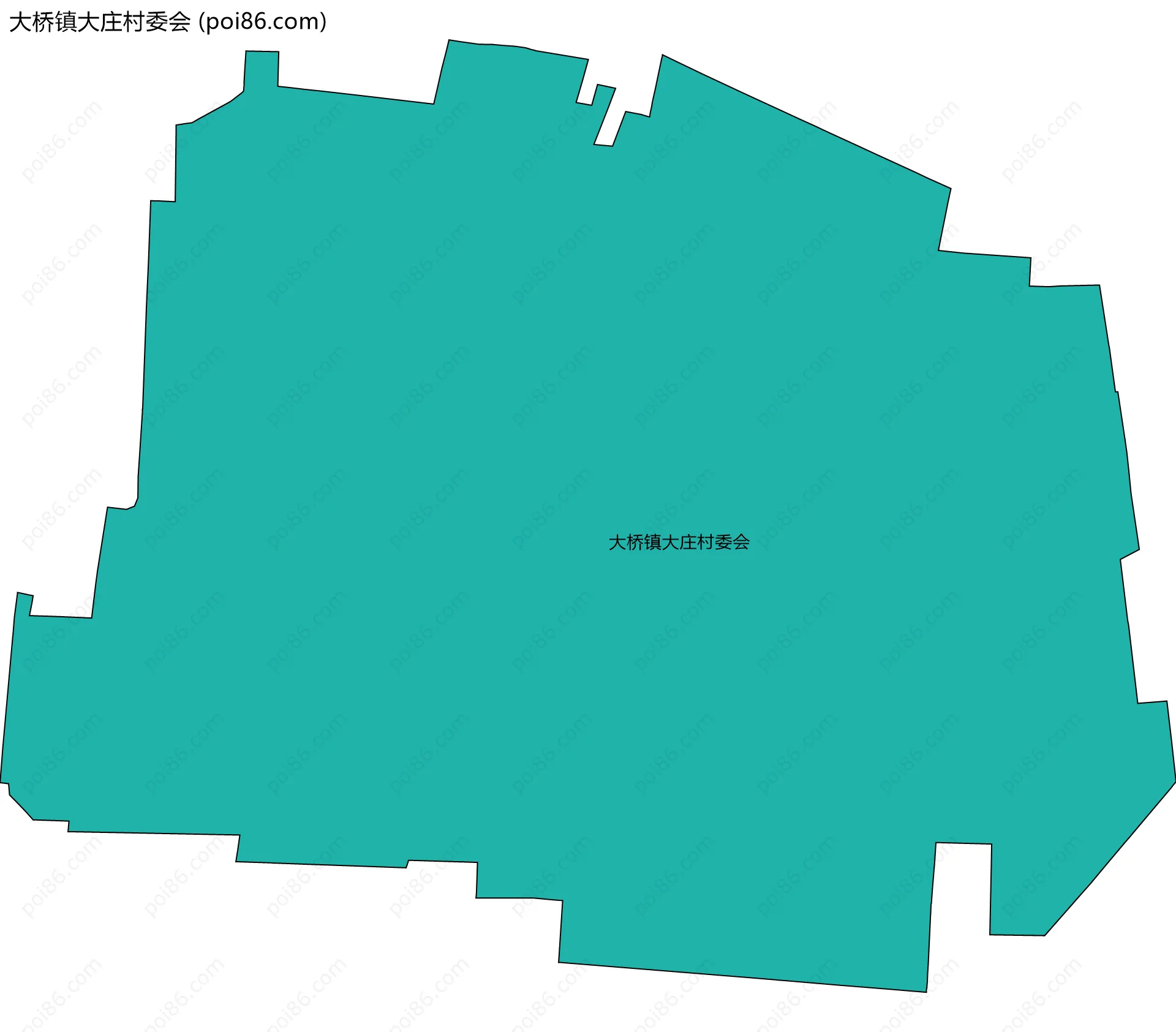 大桥镇大庄村委会边界地图