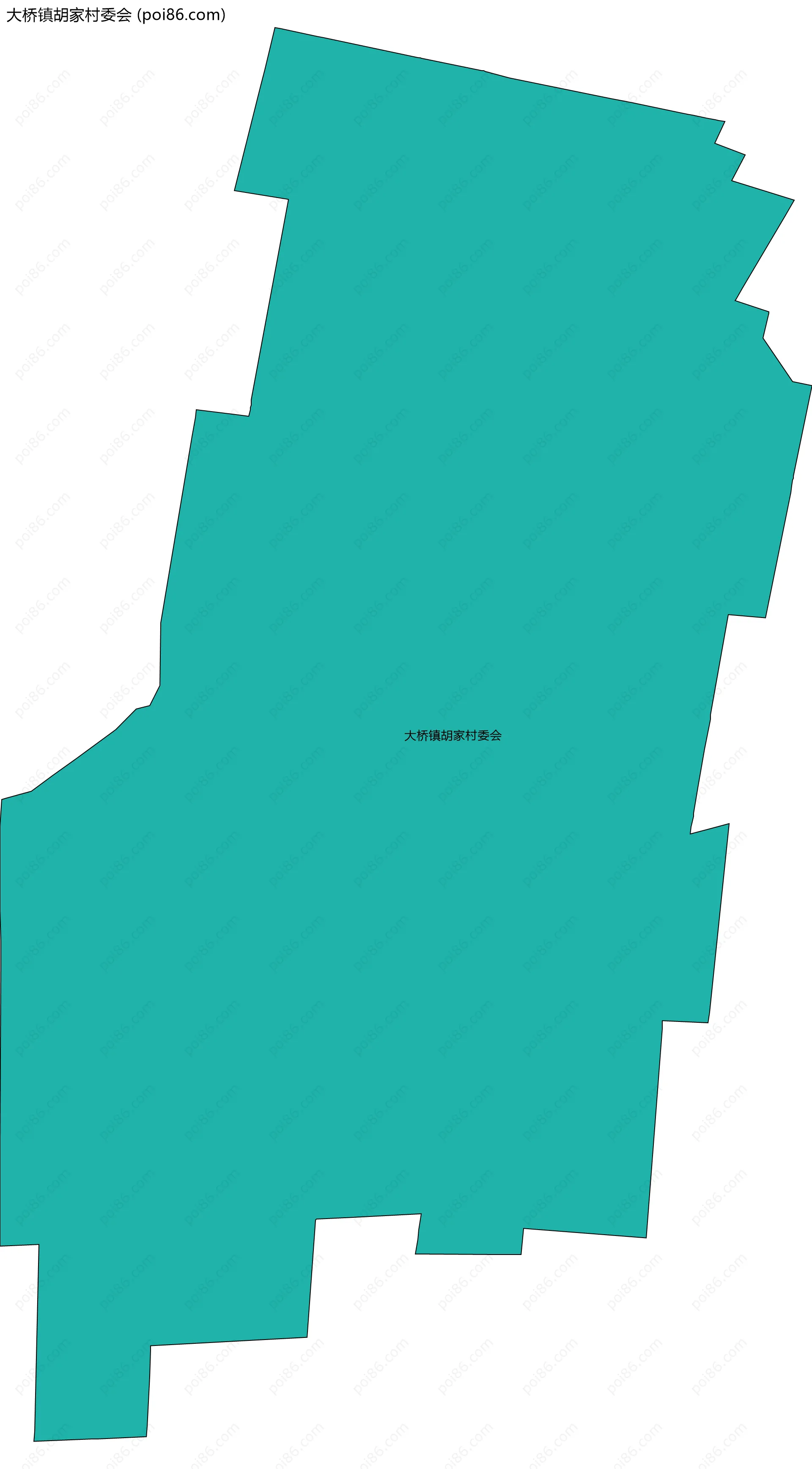 大桥镇胡家村委会边界地图