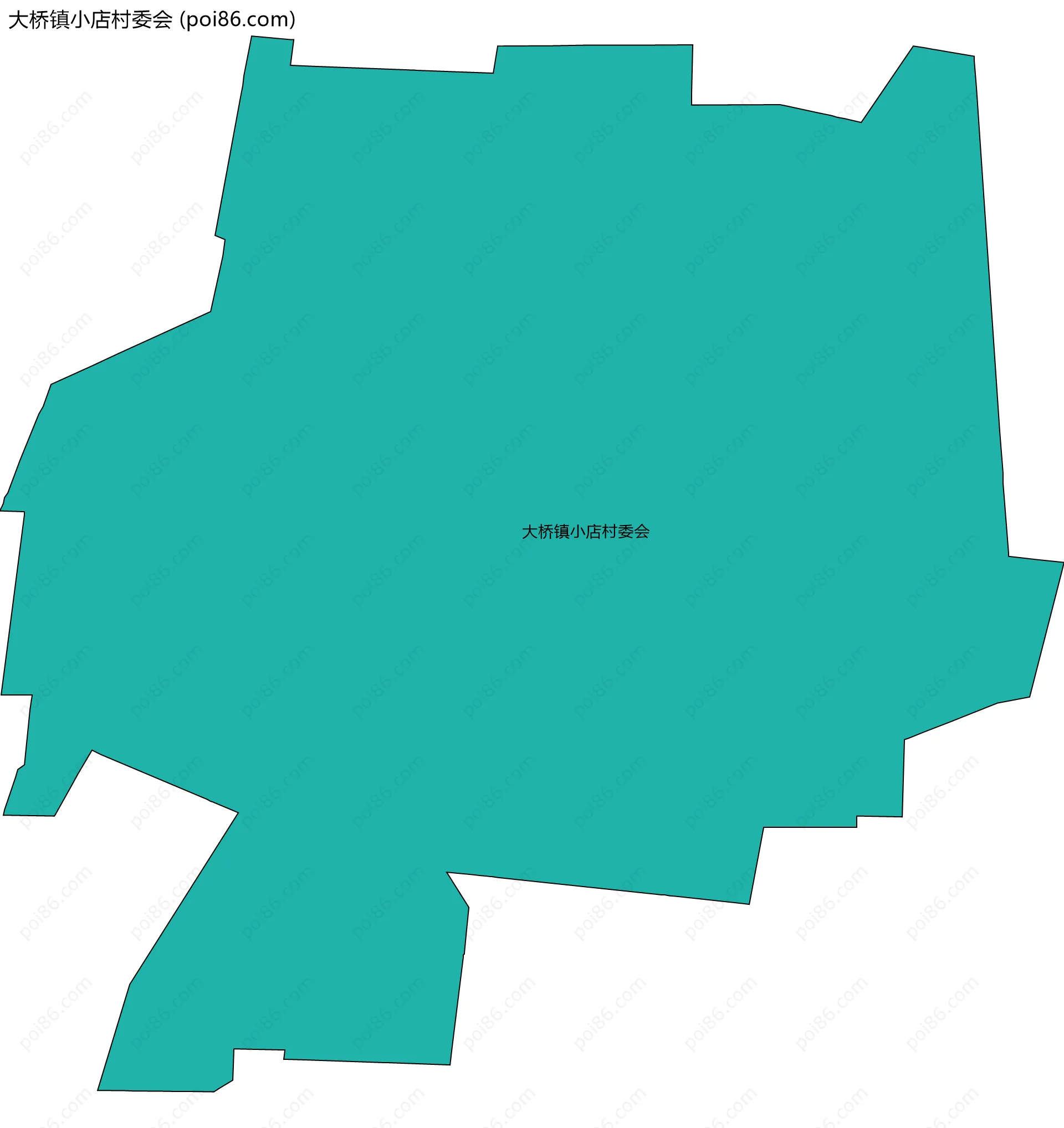 大桥镇小店村委会边界地图
