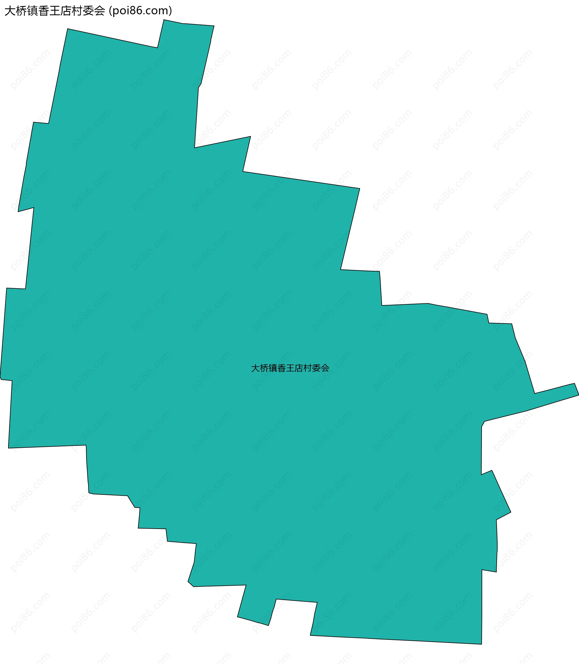 大桥镇香王店村委会边界地图