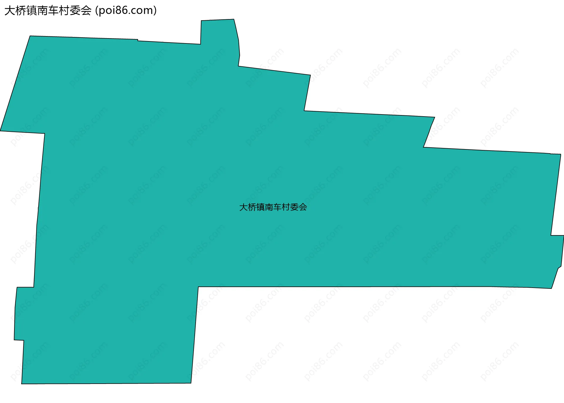 大桥镇南车村委会边界地图