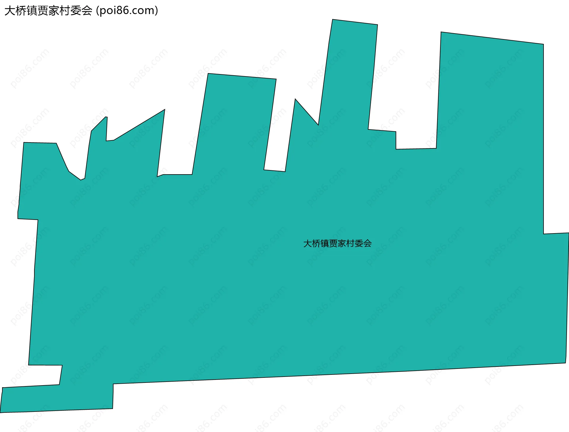 大桥镇贾家村委会边界地图