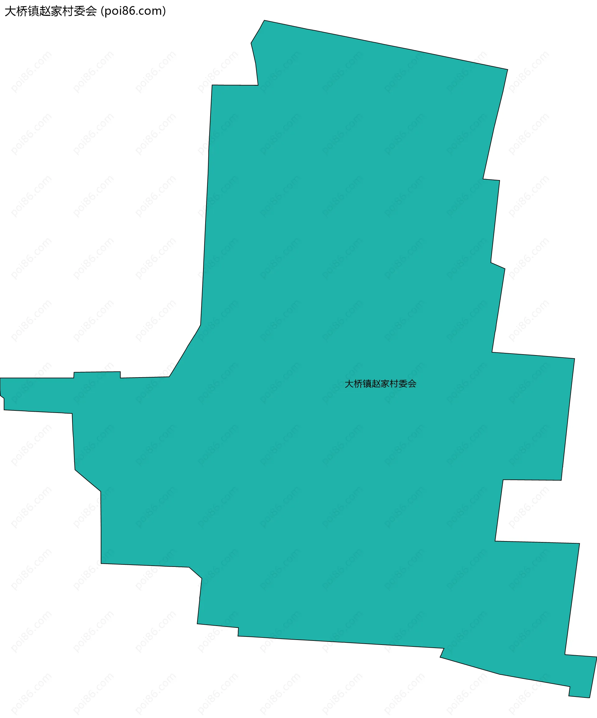 大桥镇赵家村委会边界地图