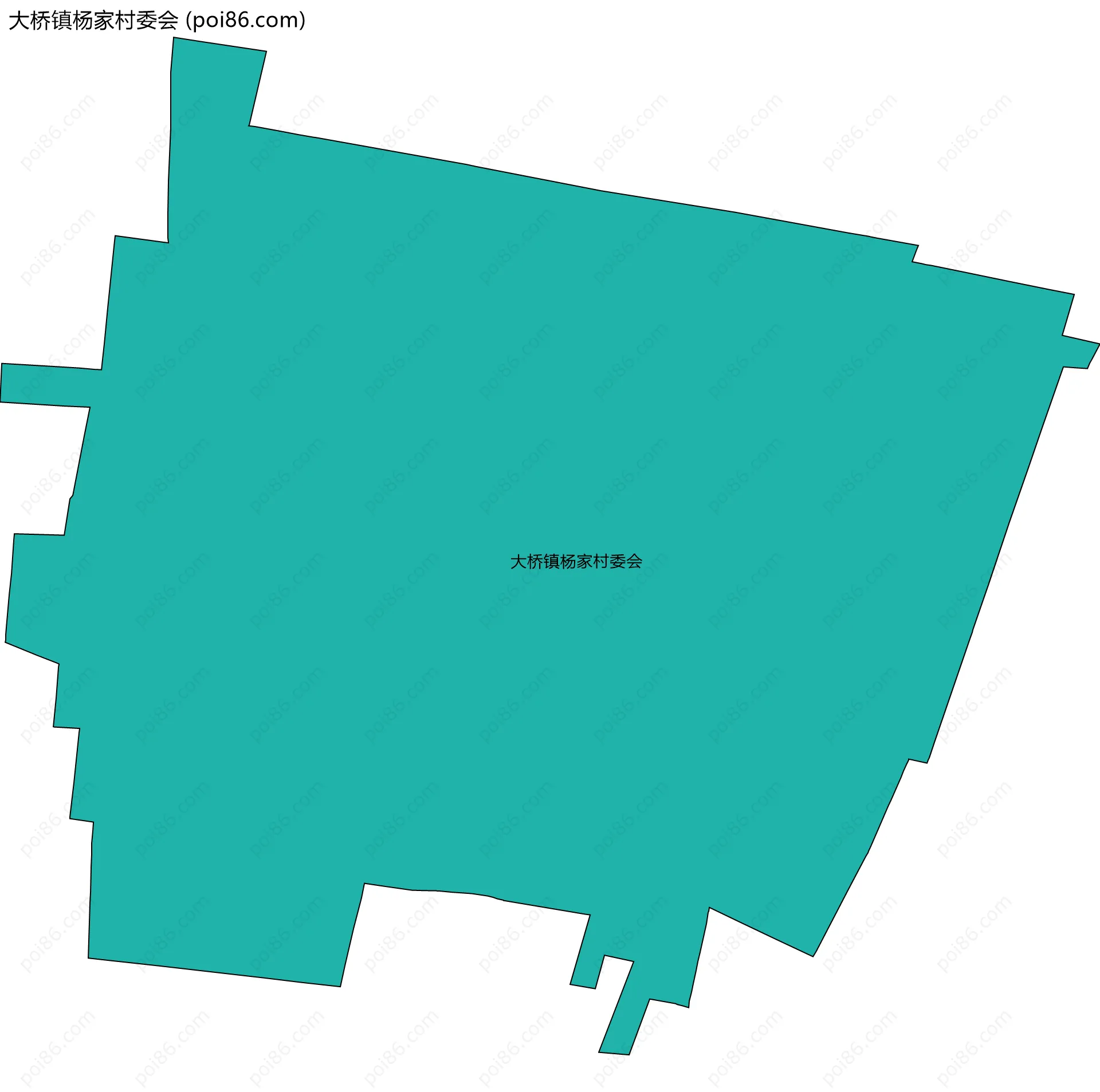 大桥镇杨家村委会边界地图