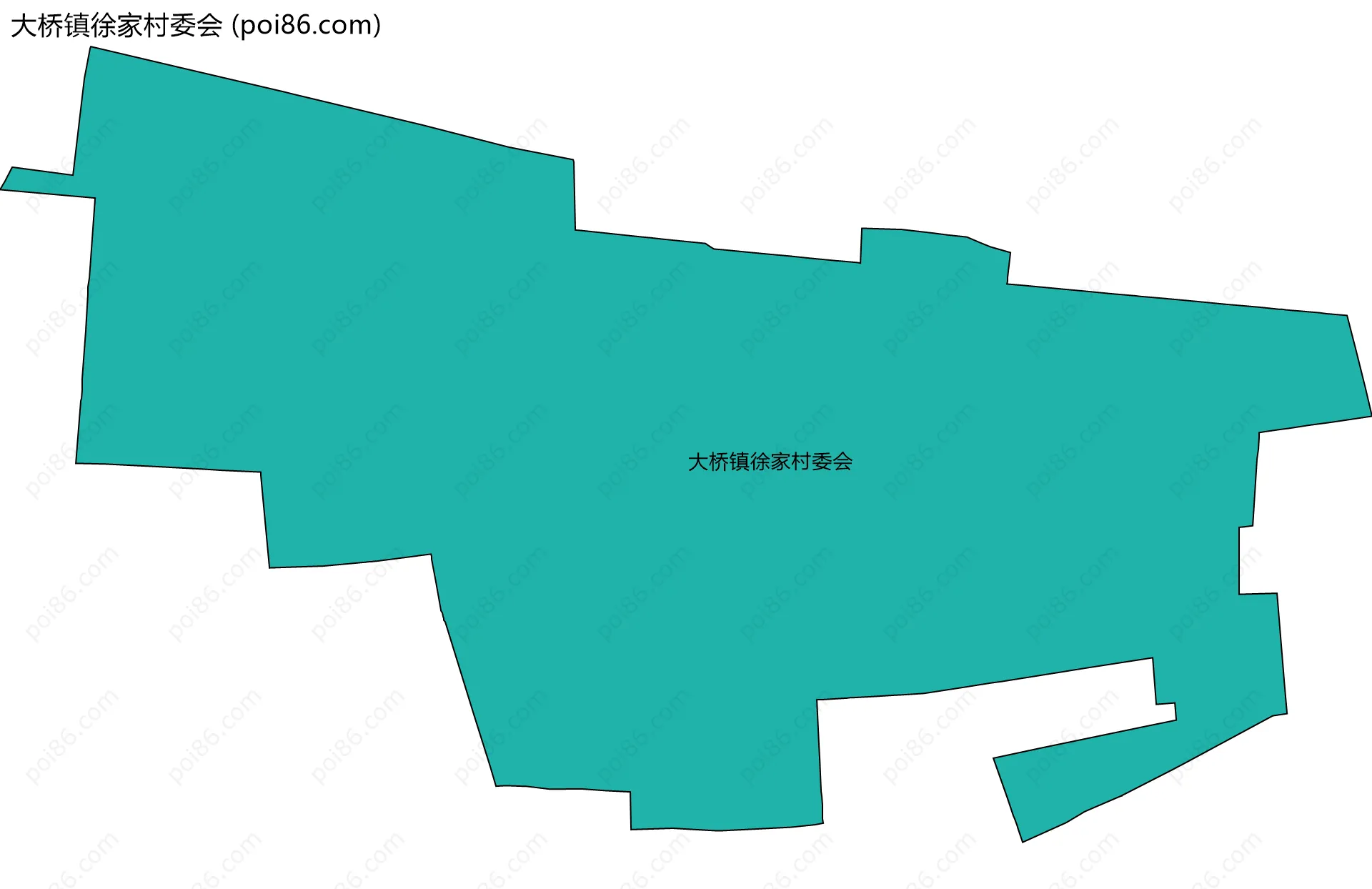 大桥镇徐家村委会边界地图