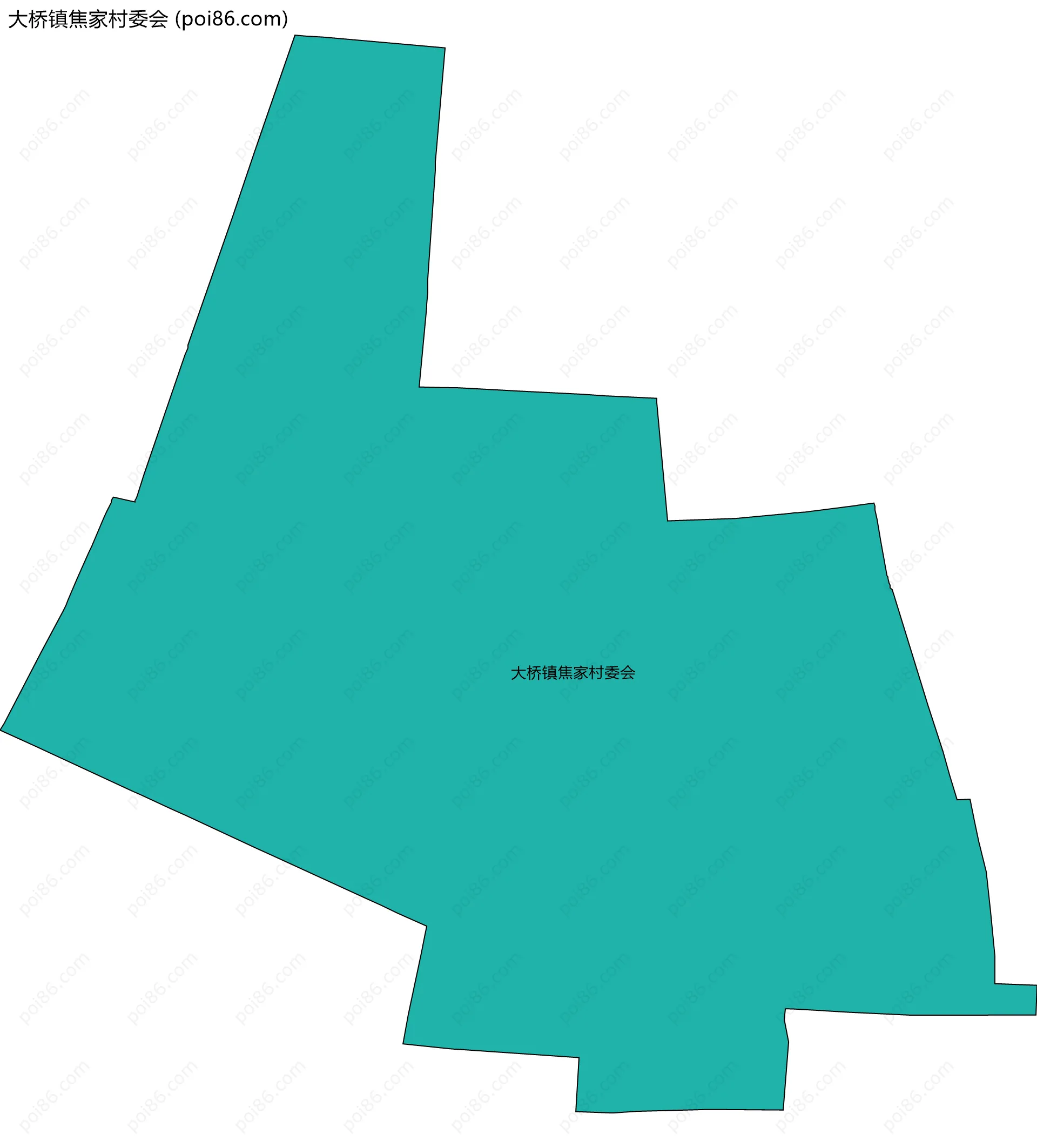 大桥镇焦家村委会边界地图