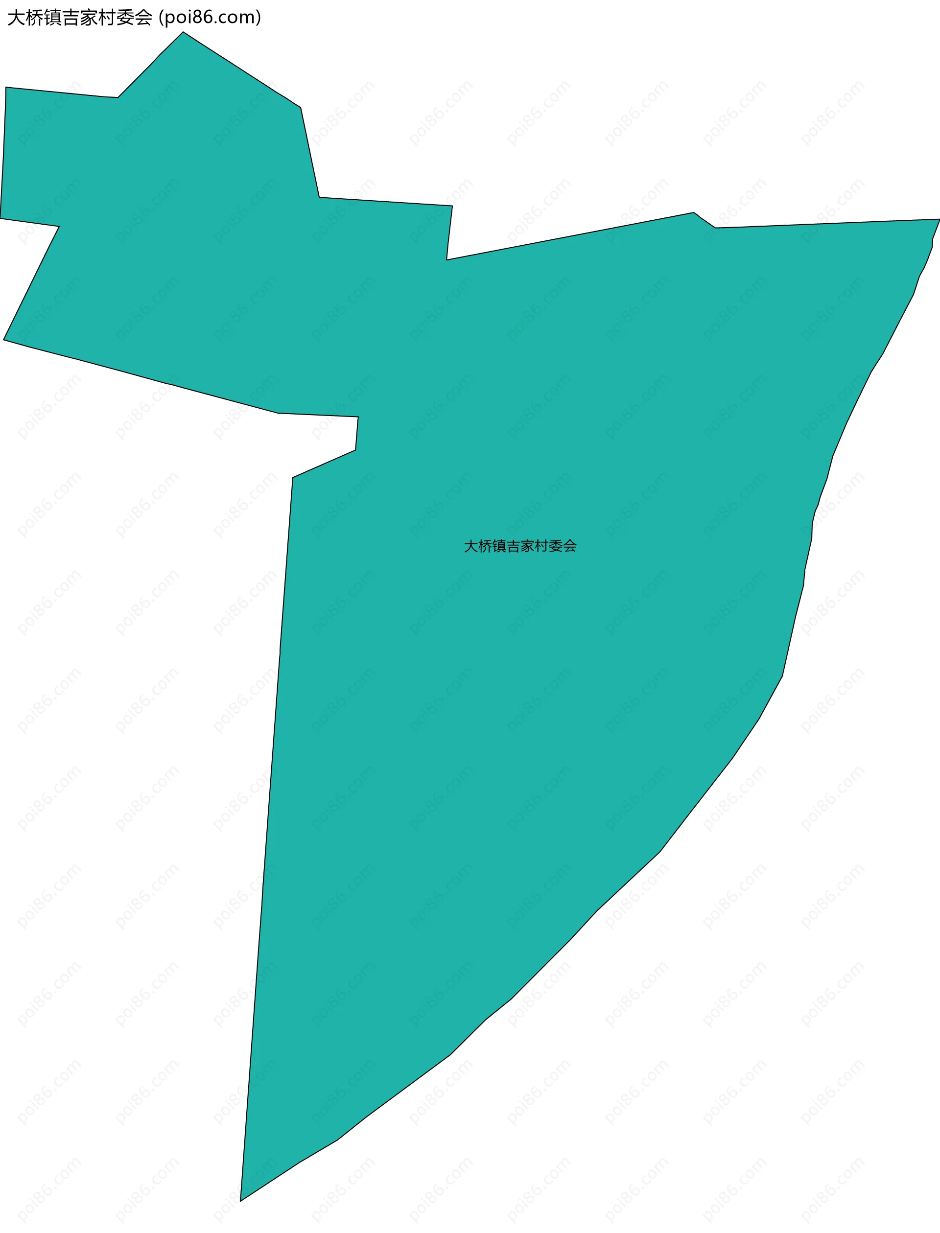 大桥镇吉家村委会边界地图