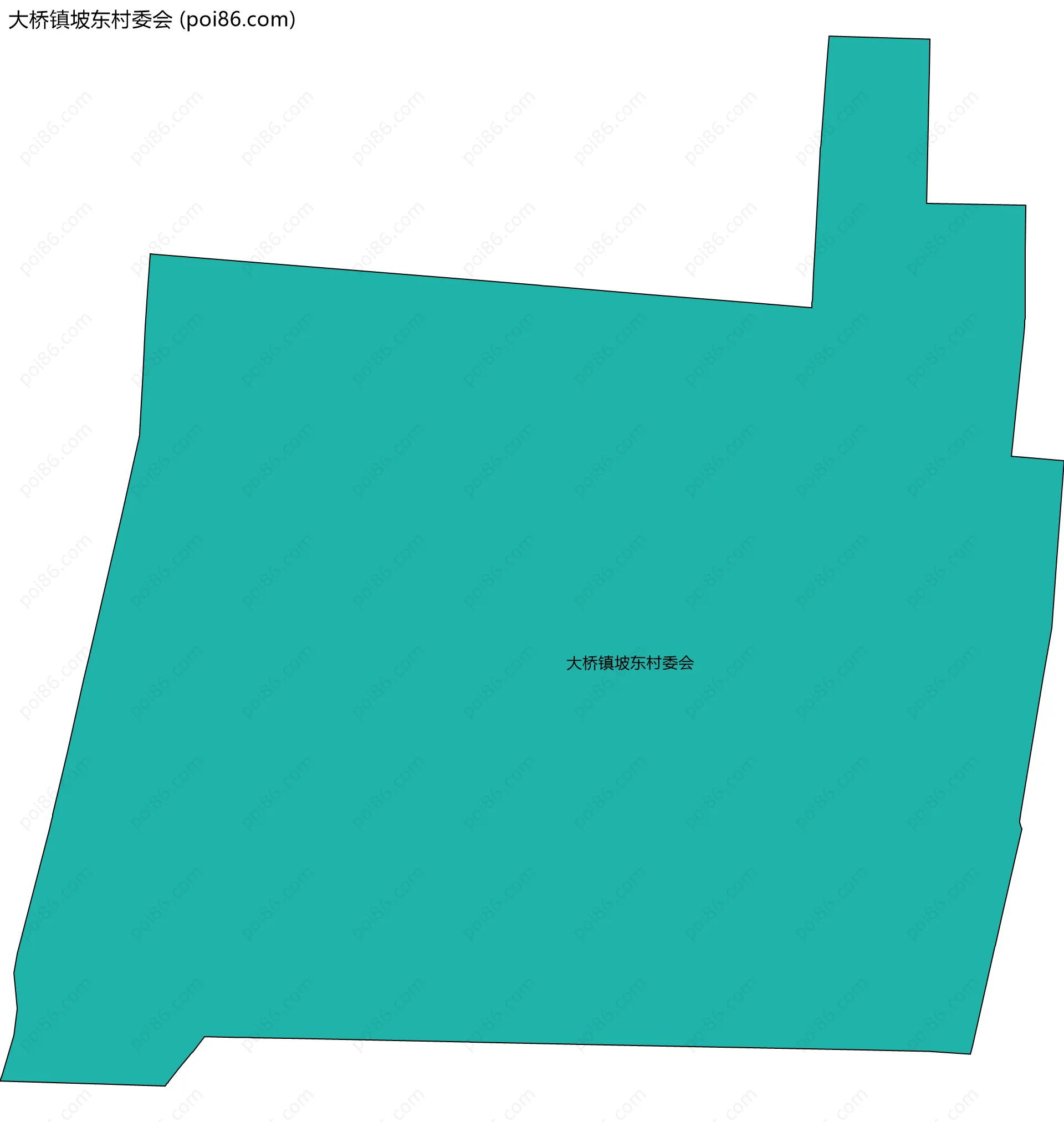 大桥镇坡东村委会边界地图