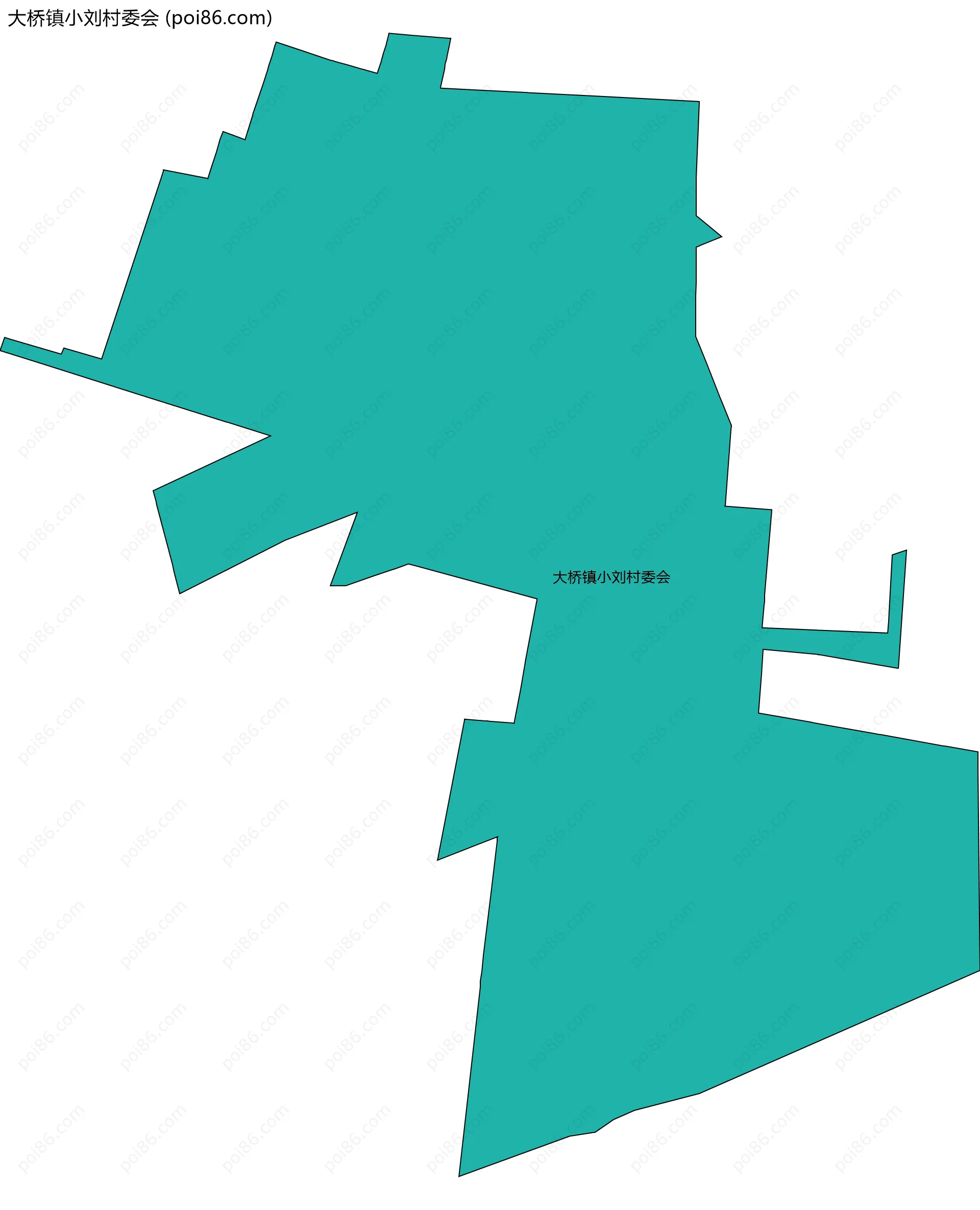 大桥镇小刘村委会边界地图