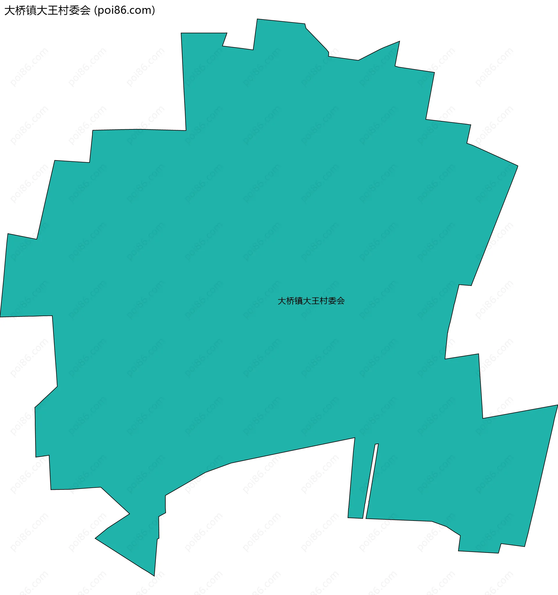大桥镇大王村委会边界地图