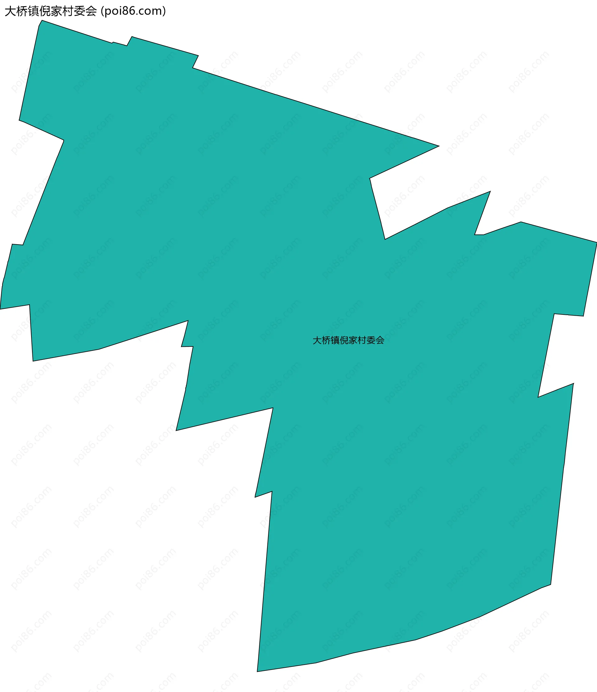 大桥镇倪家村委会边界地图