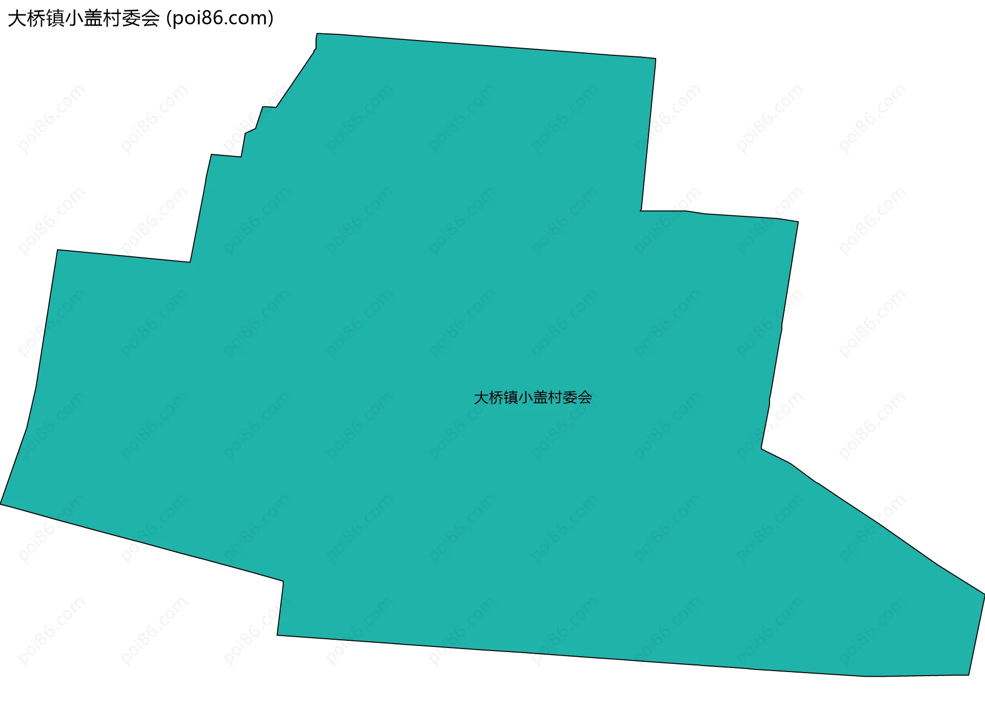 大桥镇小盖村委会边界地图