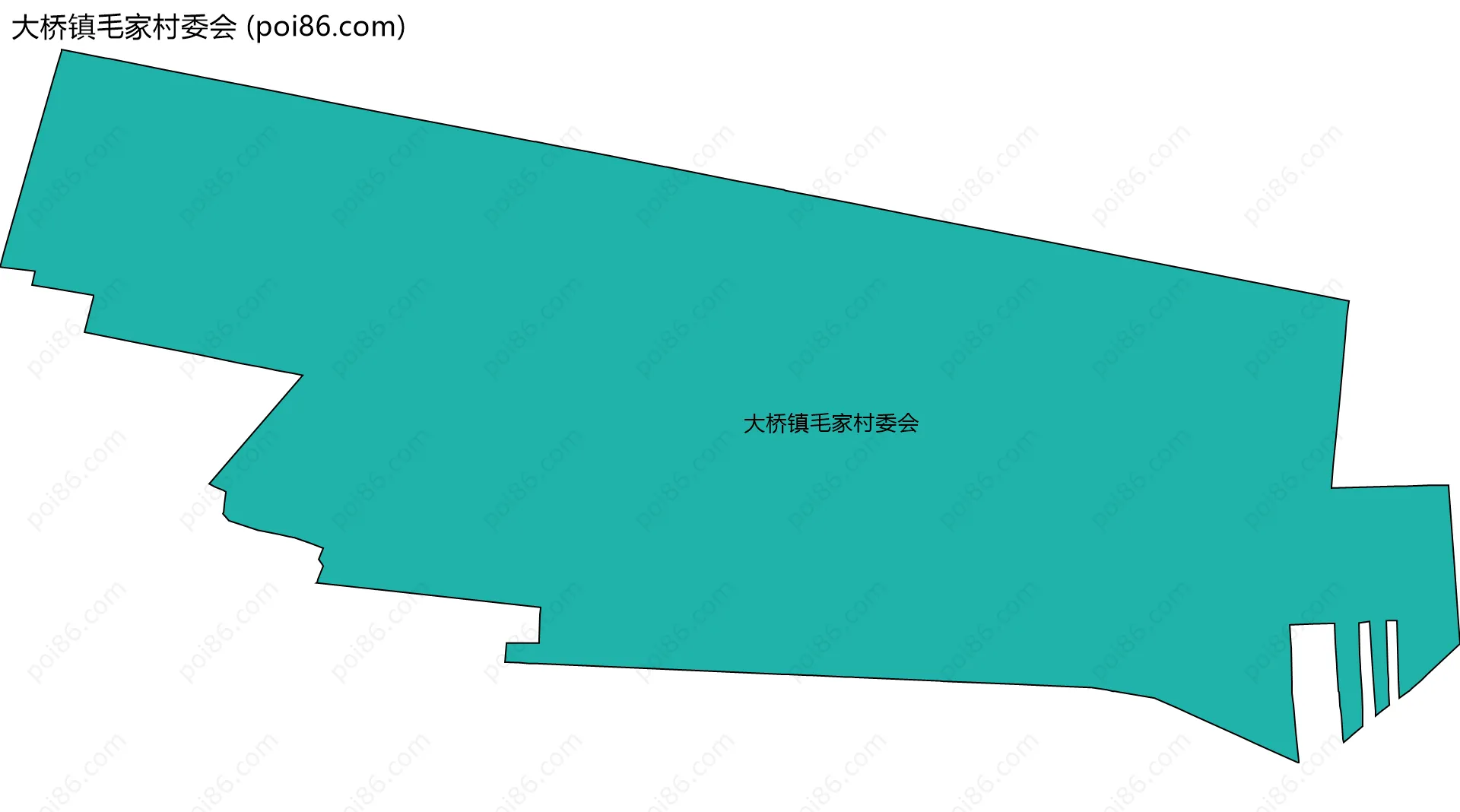 大桥镇毛家村委会边界地图
