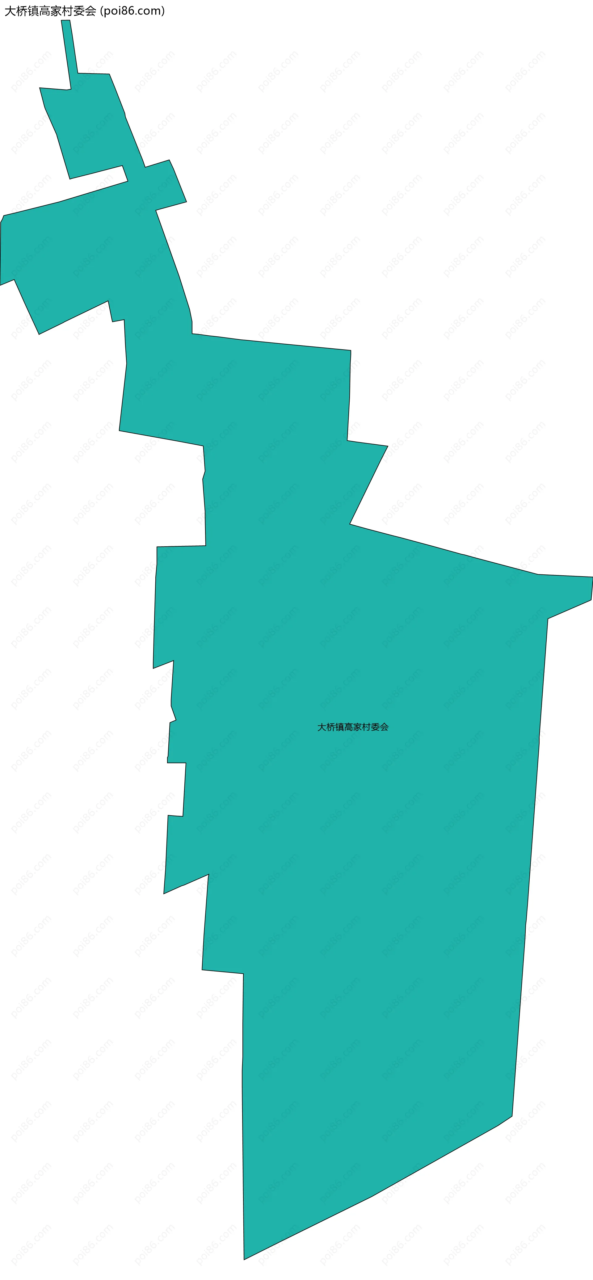 大桥镇高家村委会边界地图