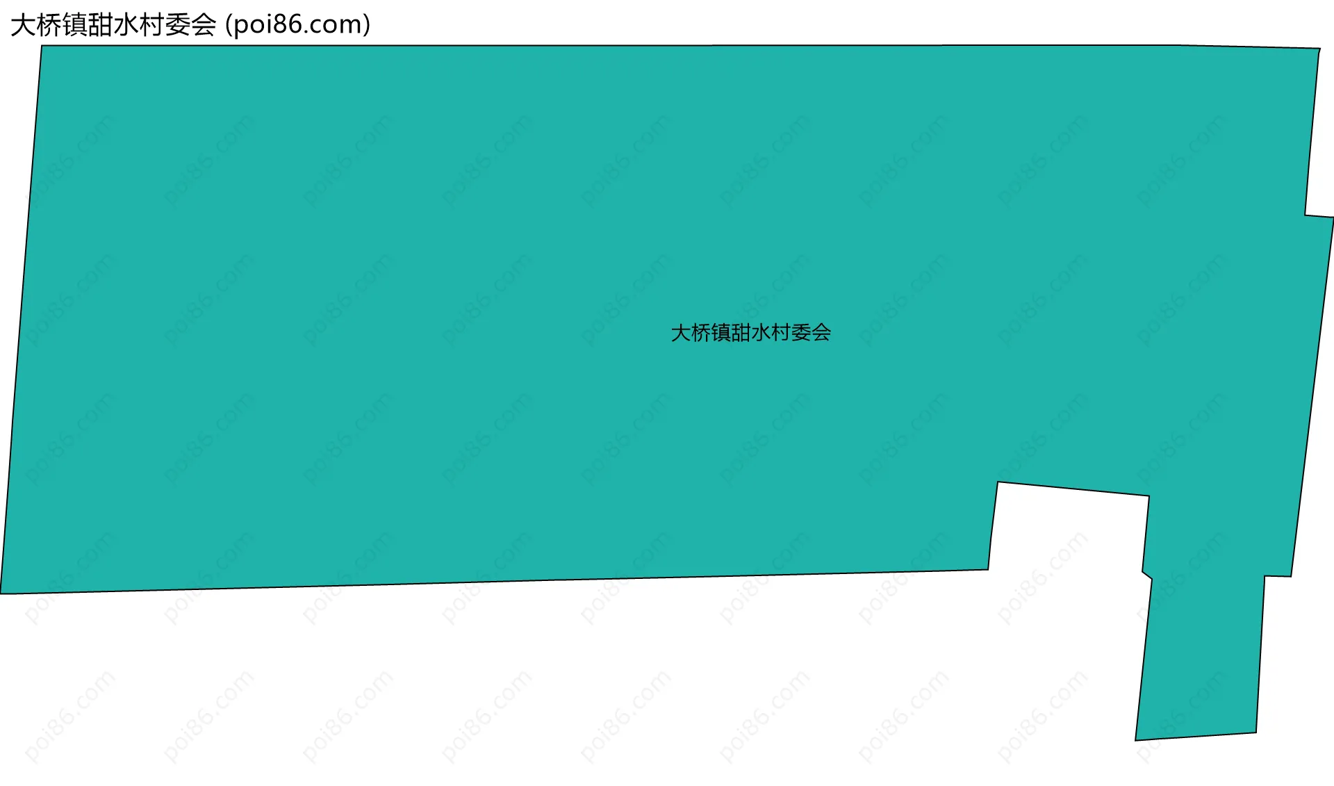大桥镇甜水村委会边界地图