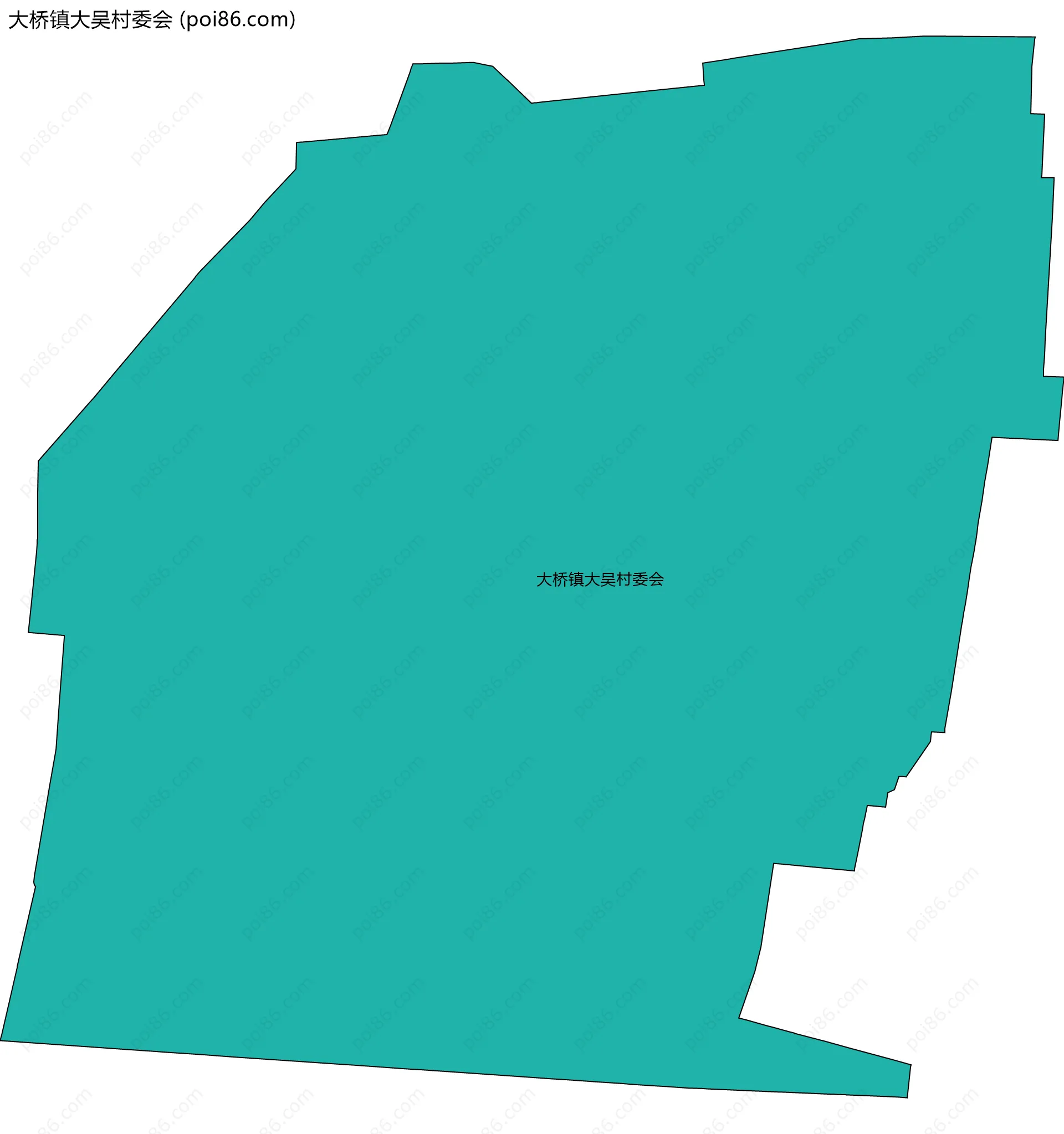 大桥镇大吴村委会边界地图
