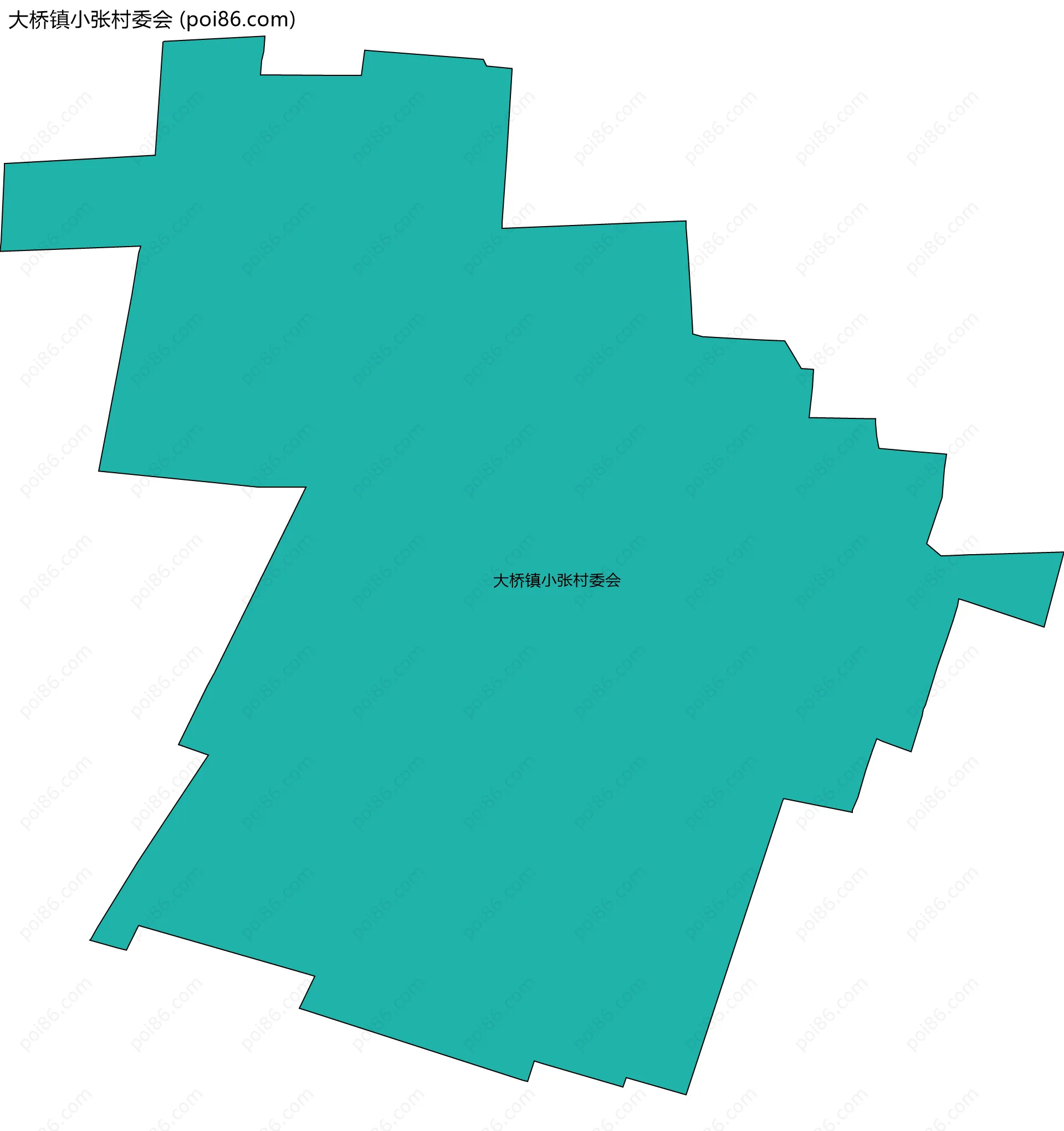 大桥镇小张村委会边界地图