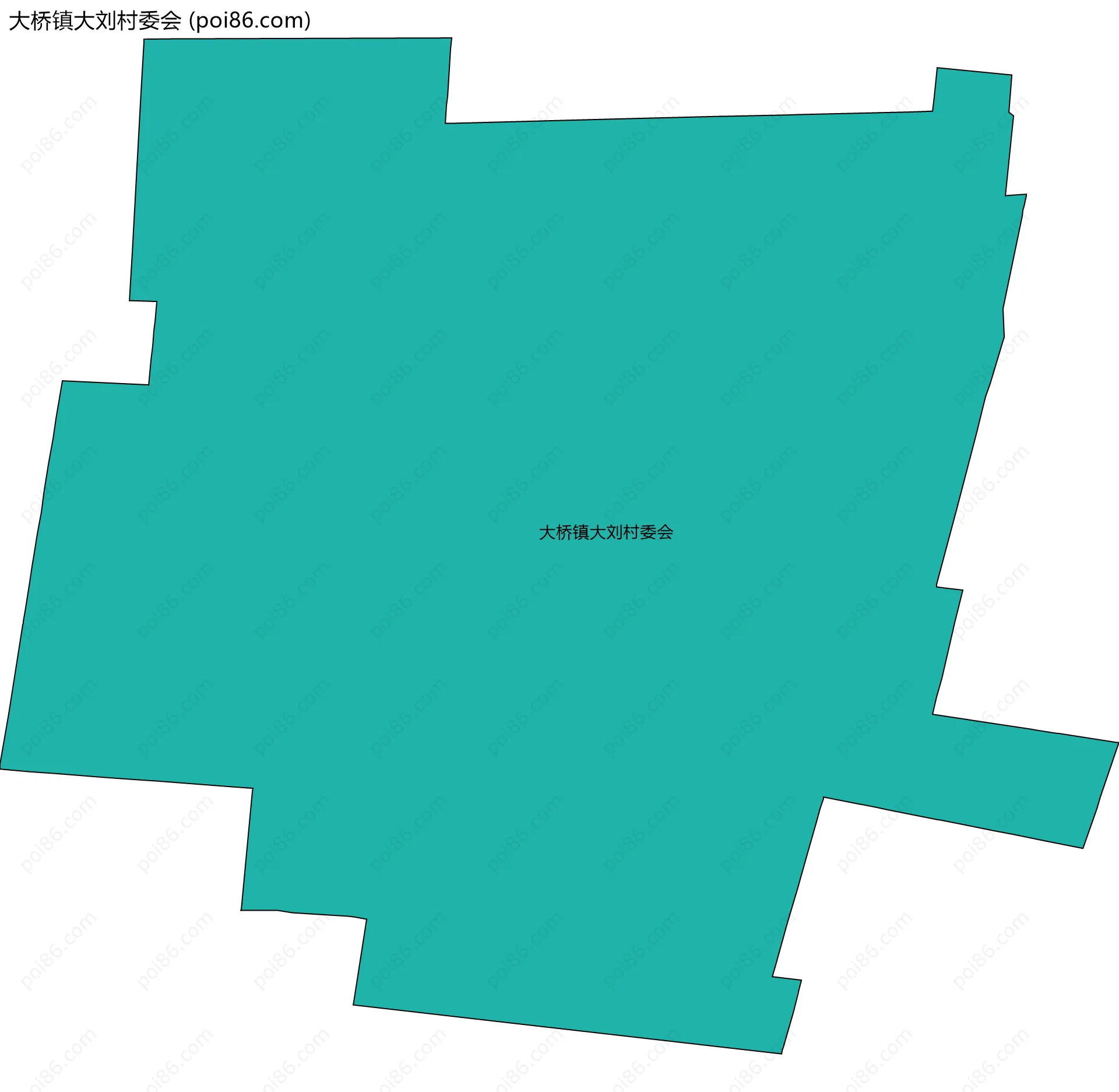 大桥镇大刘村委会边界地图
