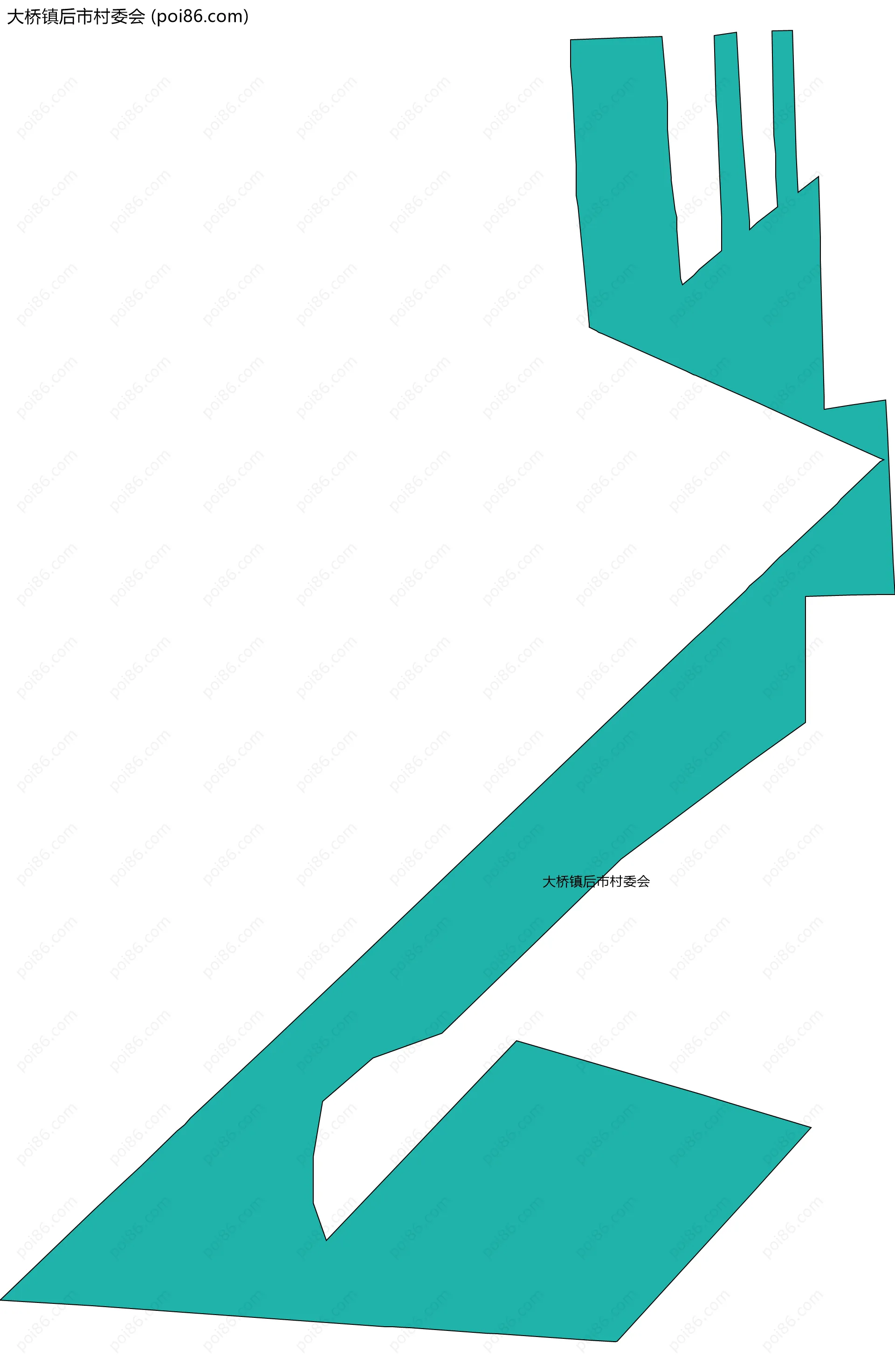 大桥镇后市村委会边界地图