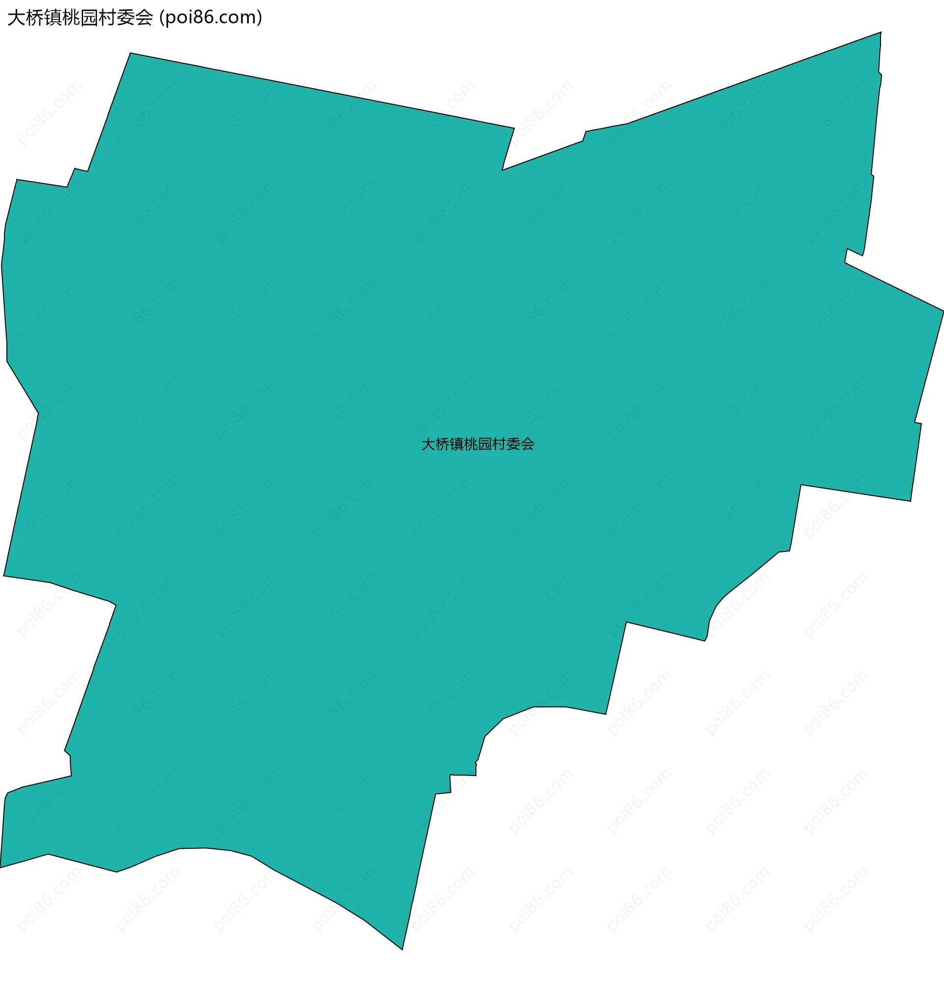 大桥镇桃园村委会边界地图
