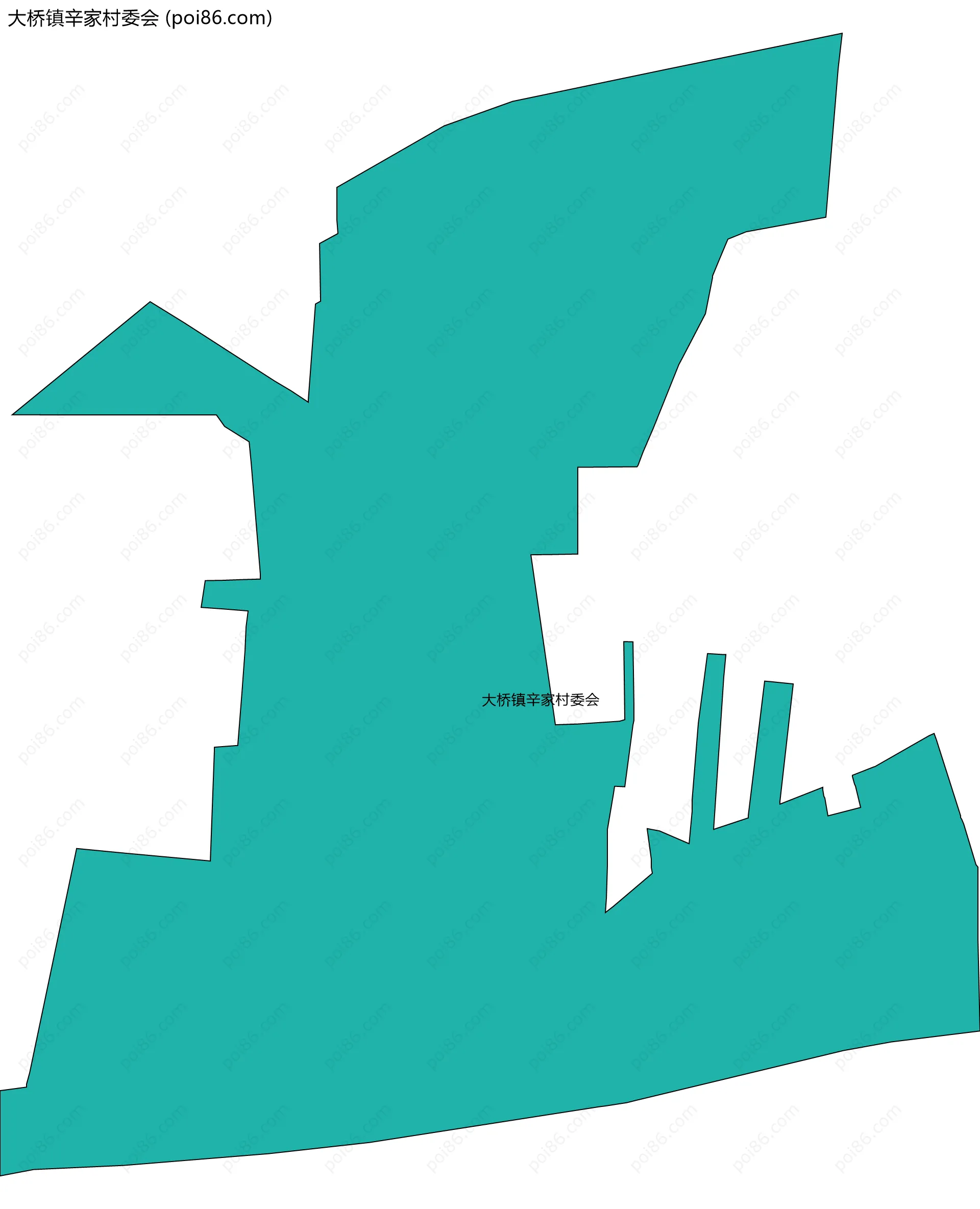 大桥镇辛家村委会边界地图