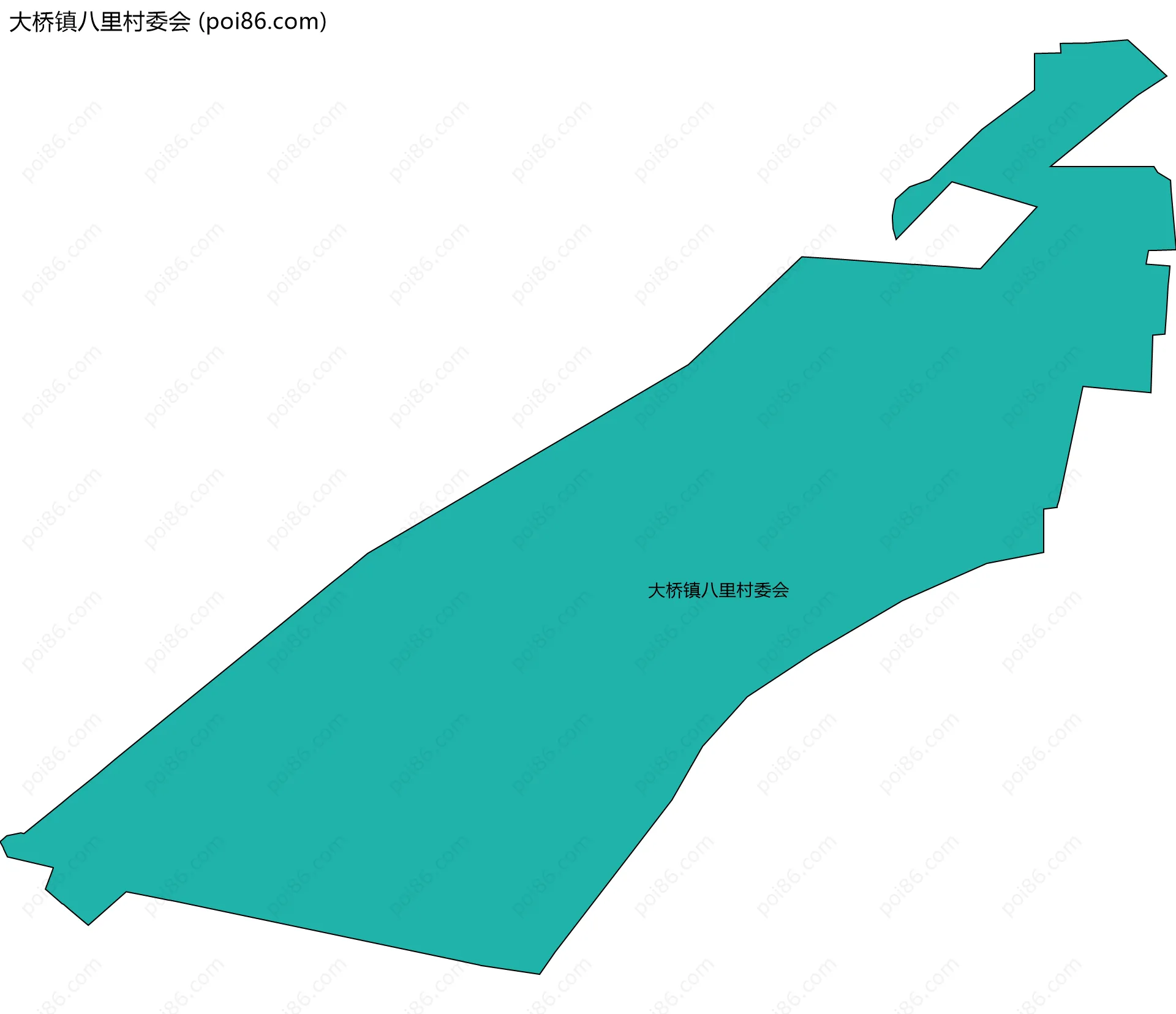 大桥镇八里村委会边界地图