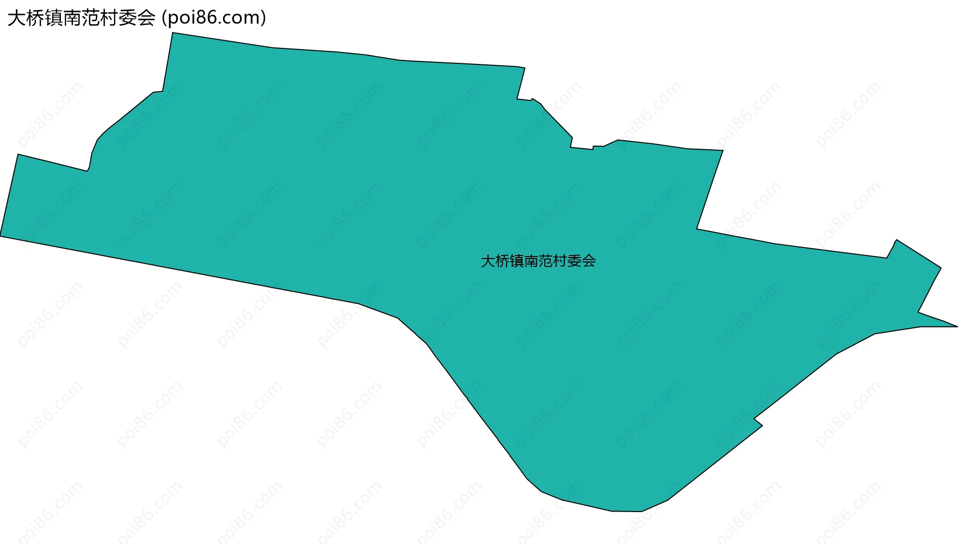 大桥镇南范村委会边界地图