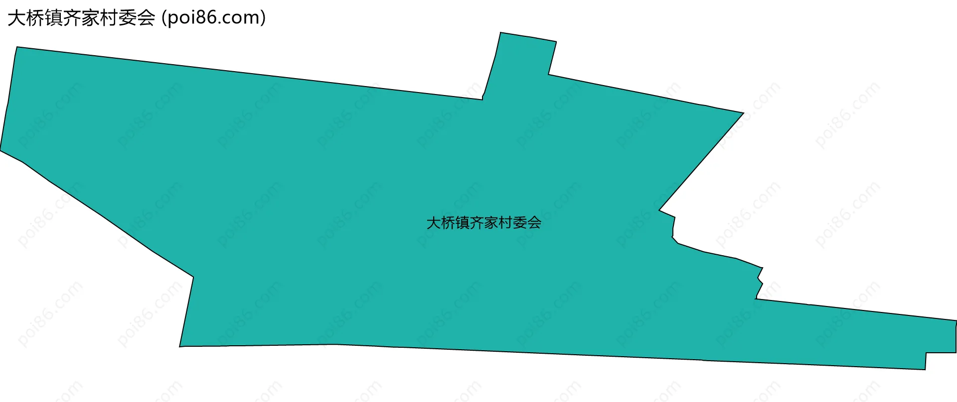 大桥镇齐家村委会边界地图