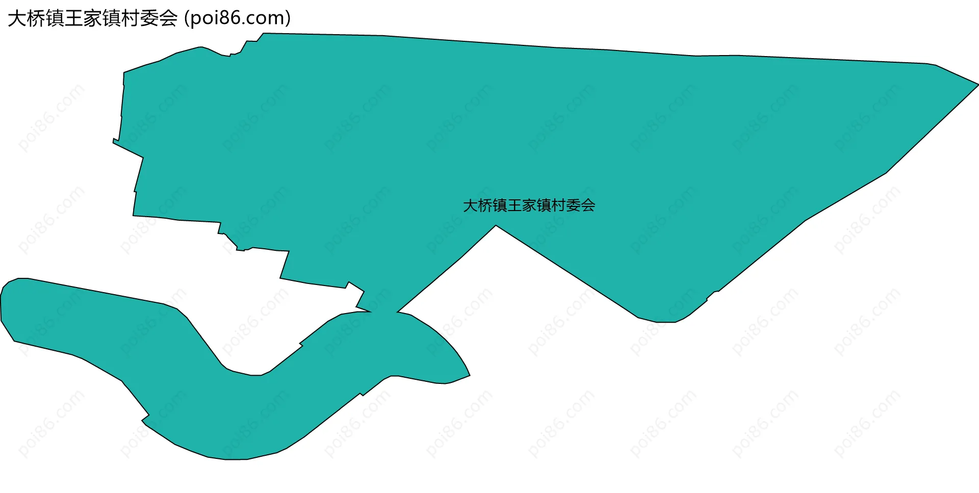 大桥镇王家镇村委会边界地图